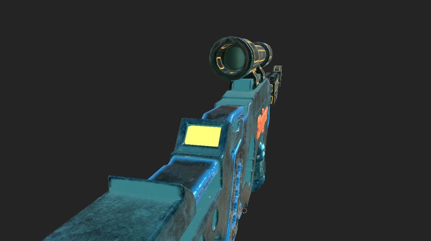 lightning sniper Low-poly 3D model_2