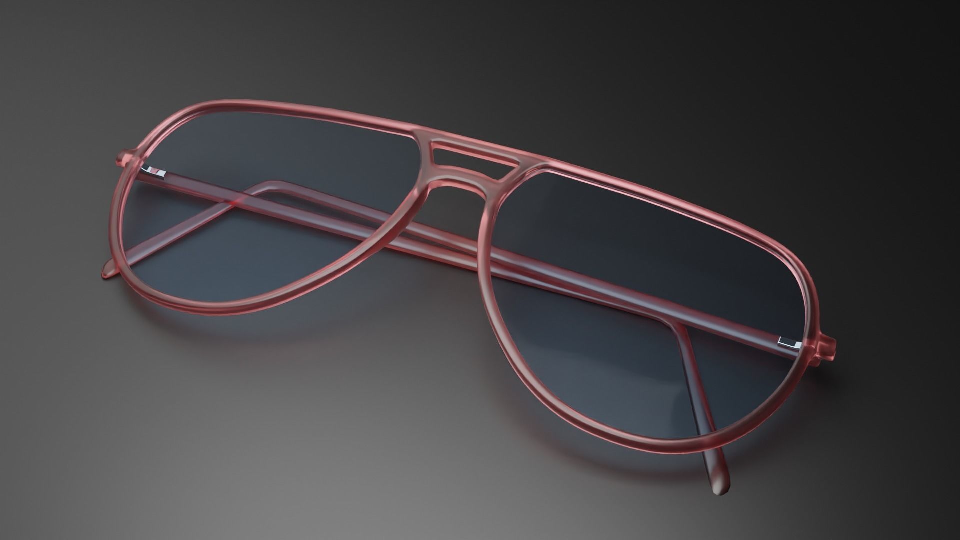 Spectacles aviator sunglasses 3D model_2