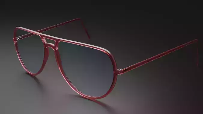 Spectacles aviator sunglasses 3D model