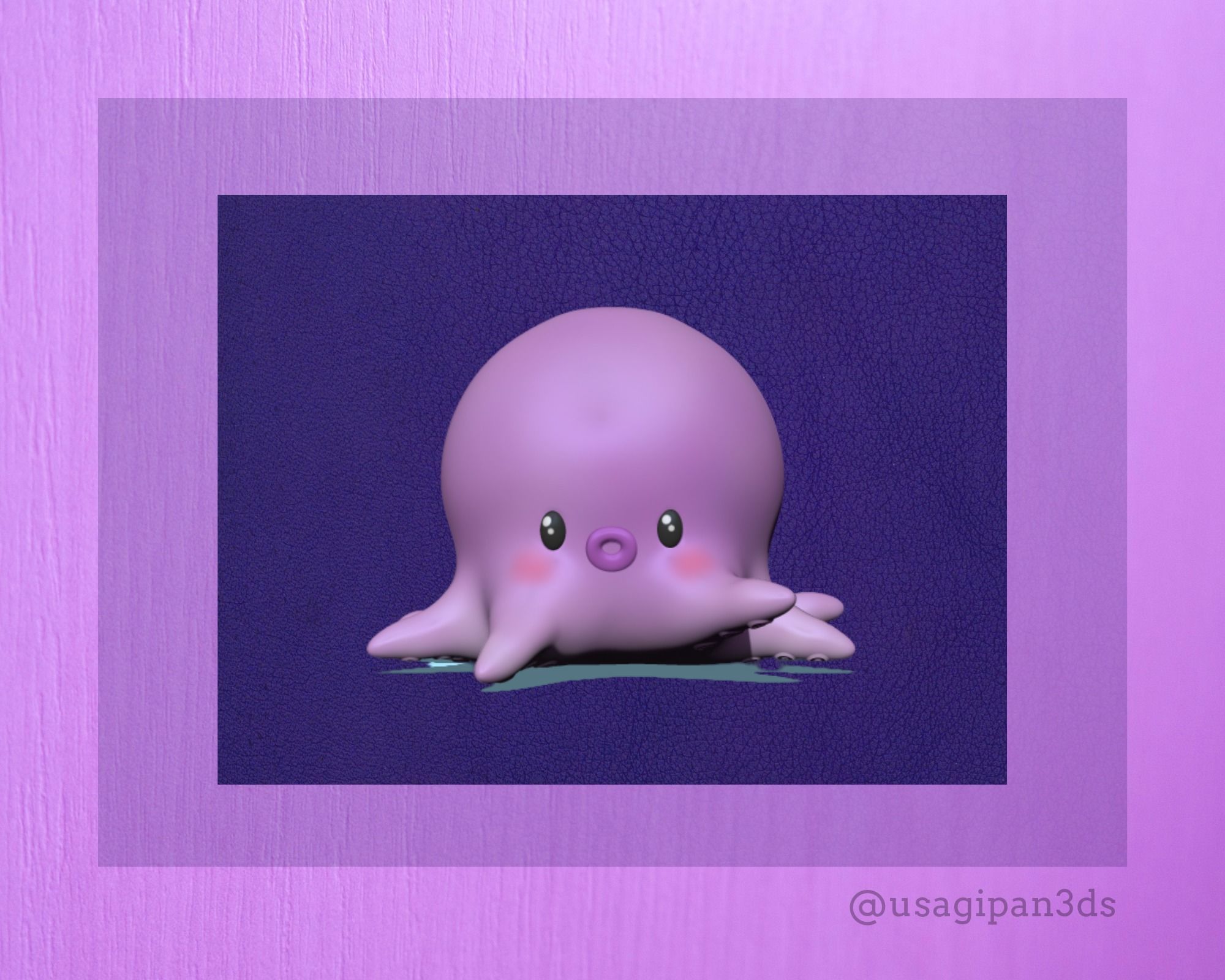 A cute Octopus to decorate and play 3D print model_2