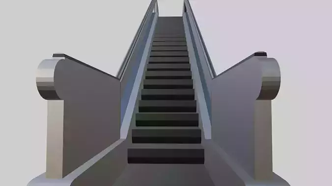 escalator 3D model for game developing  3D model