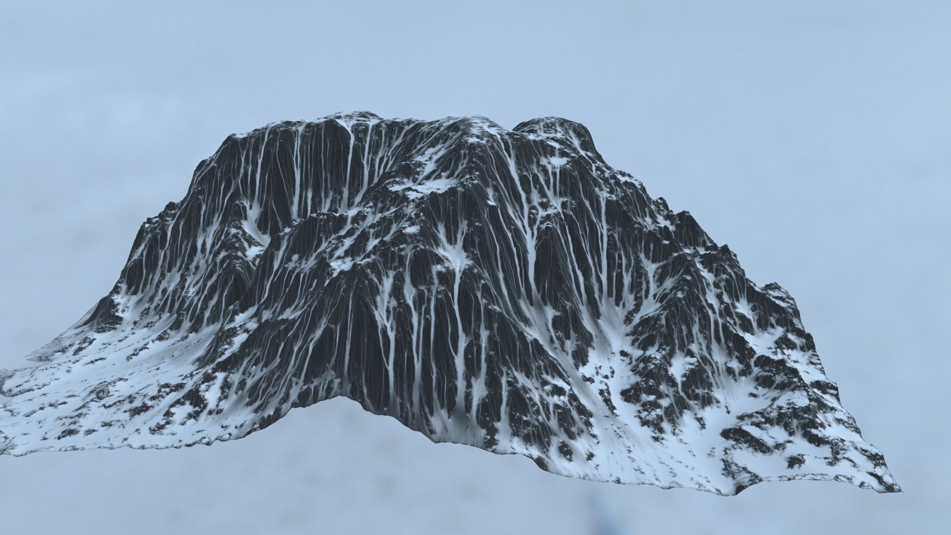 Snow  mountain 03 3D model_11