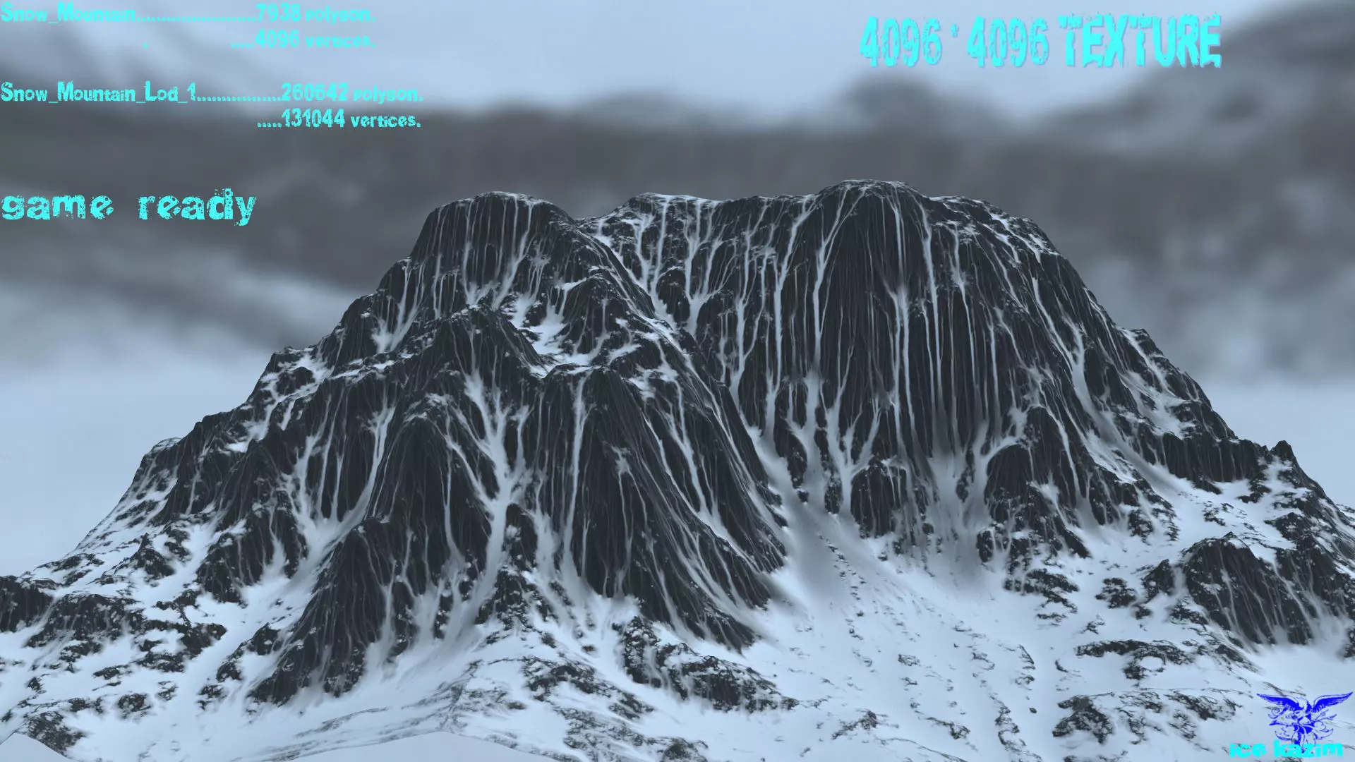 Snow  mountain 03 3D model_0