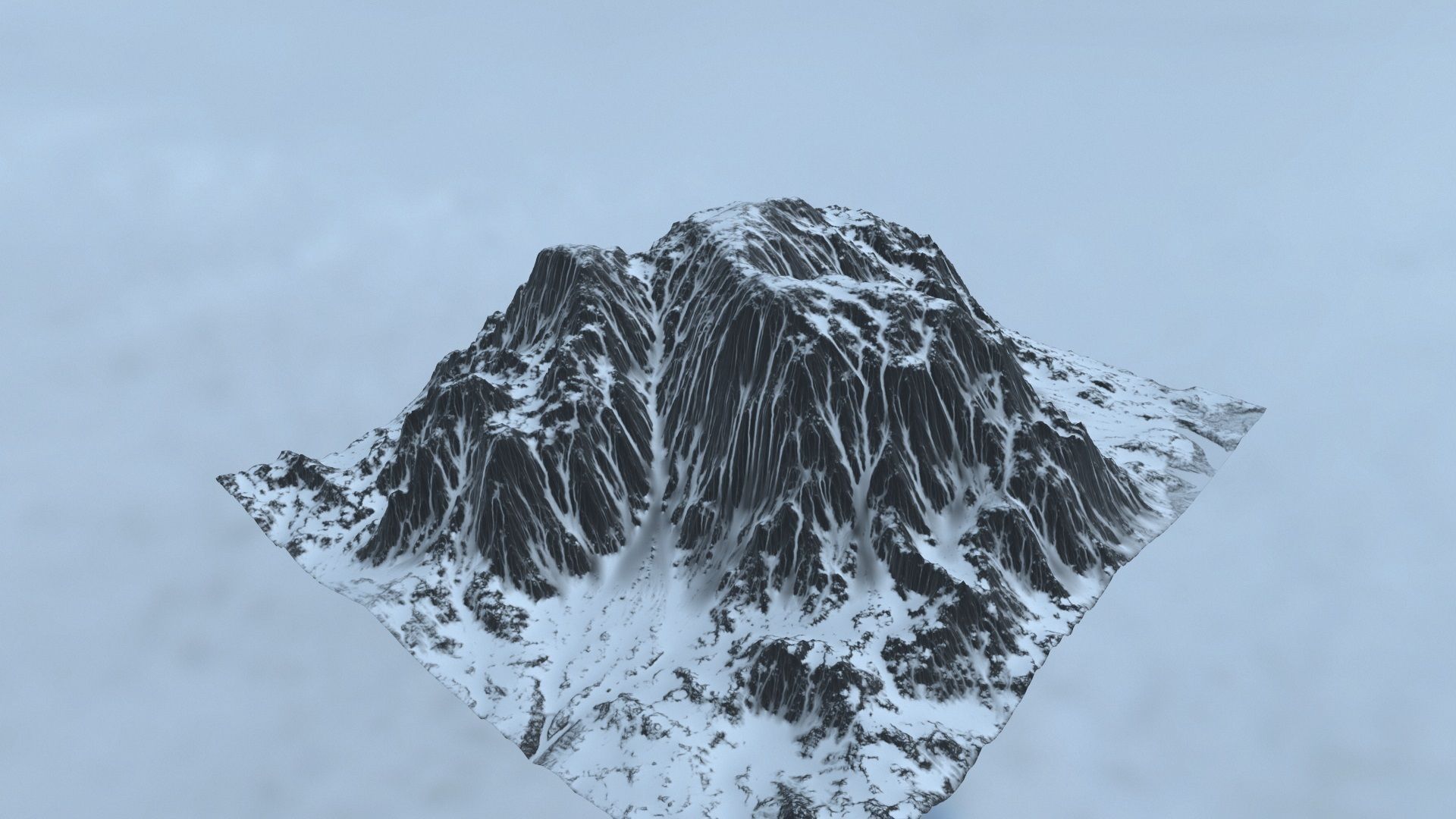 Snow  mountain 03 3D model_12
