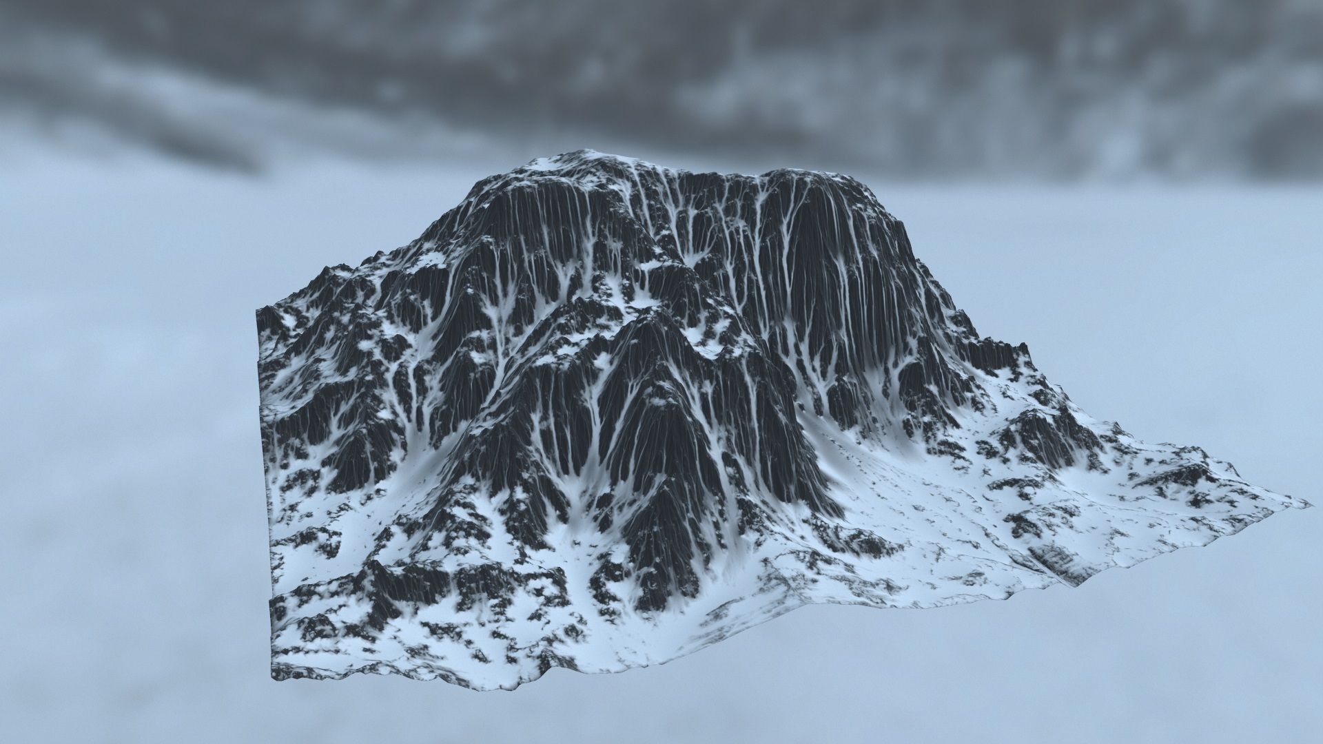 Snow  mountain 03 3D model_6