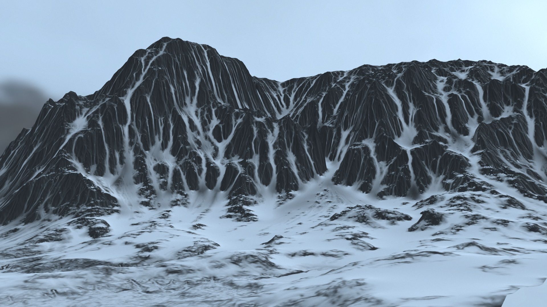 Snow  mountain 03 3D model_1