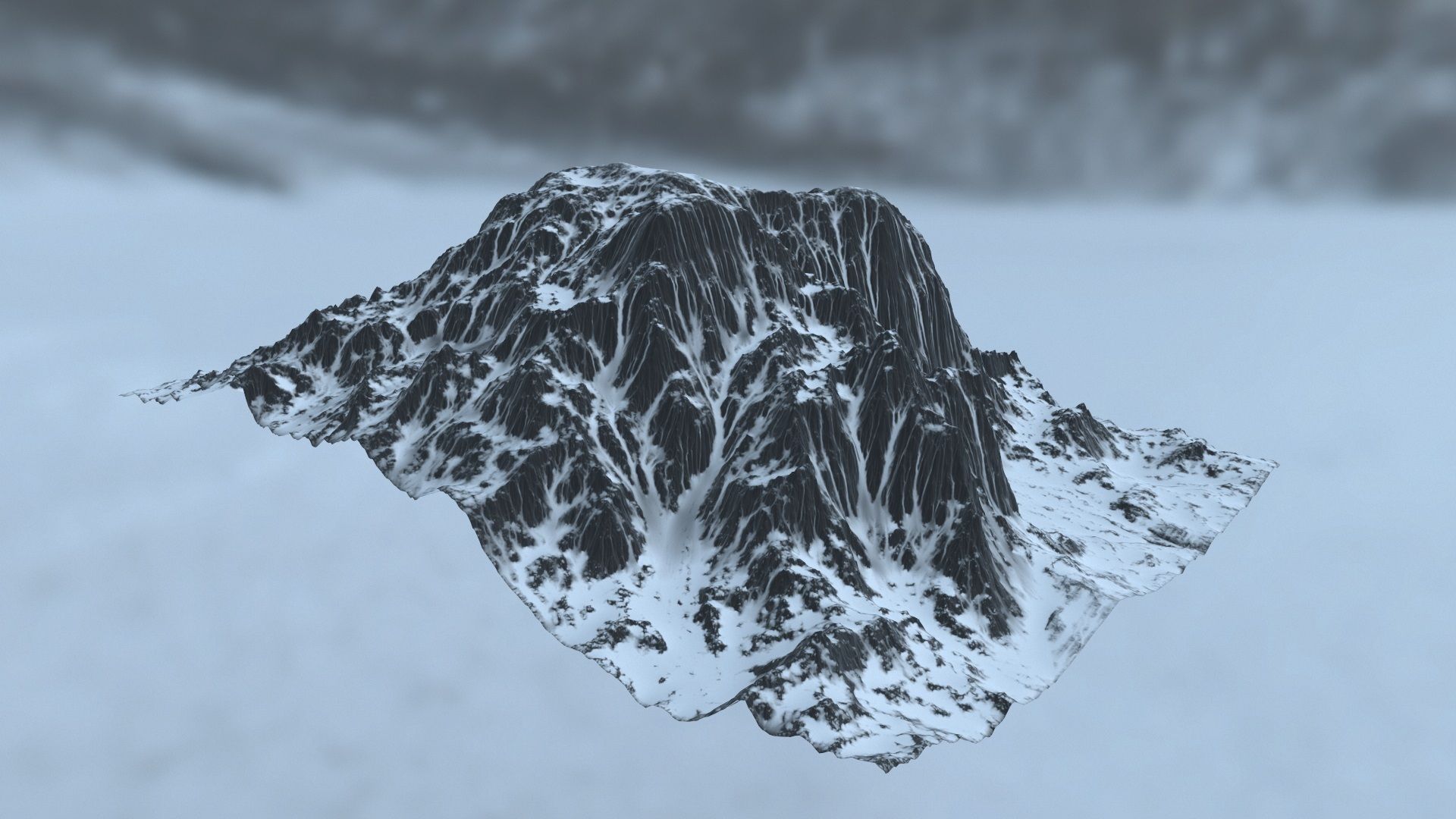Snow  mountain 03 3D model_7