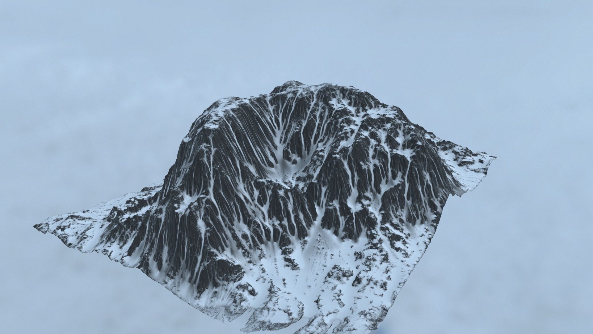 Snow  mountain 03 3D model_14