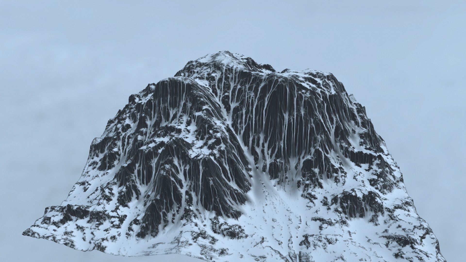 Snow  mountain 03 3D model_5
