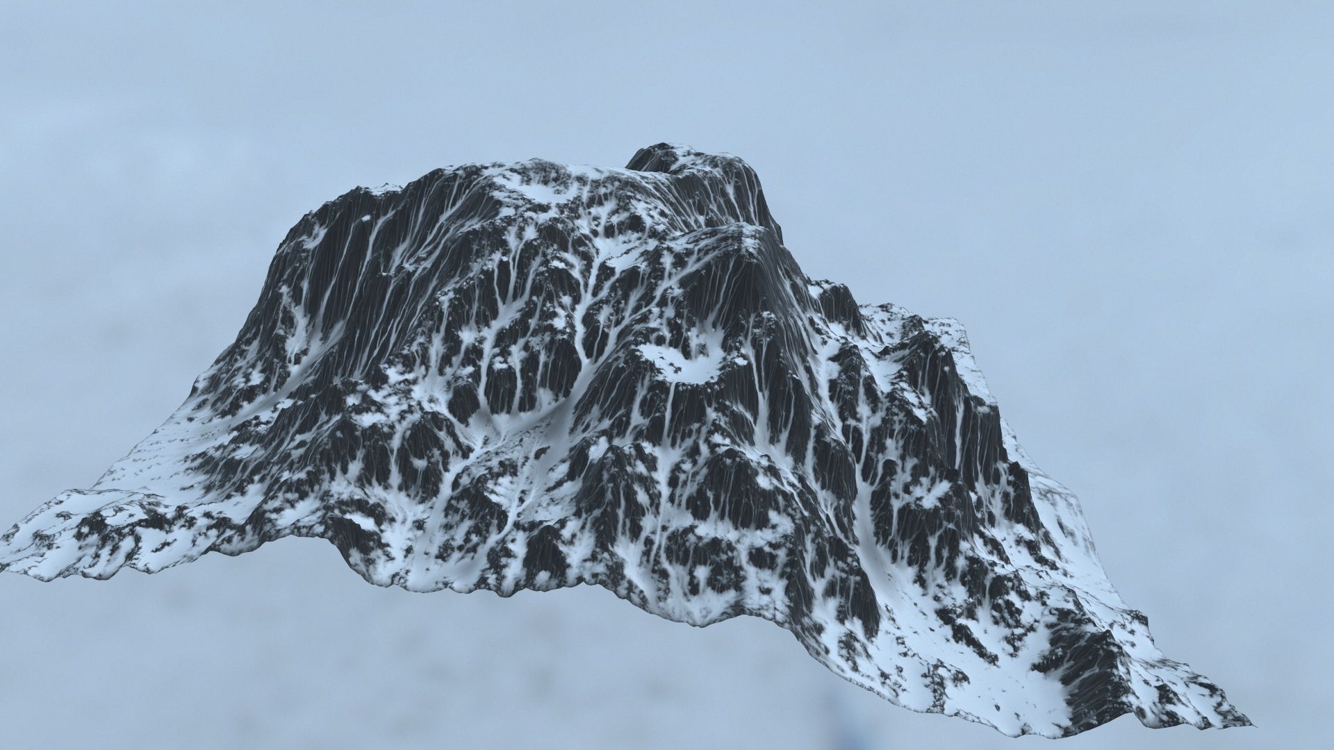 Snow  mountain 03 3D model_8