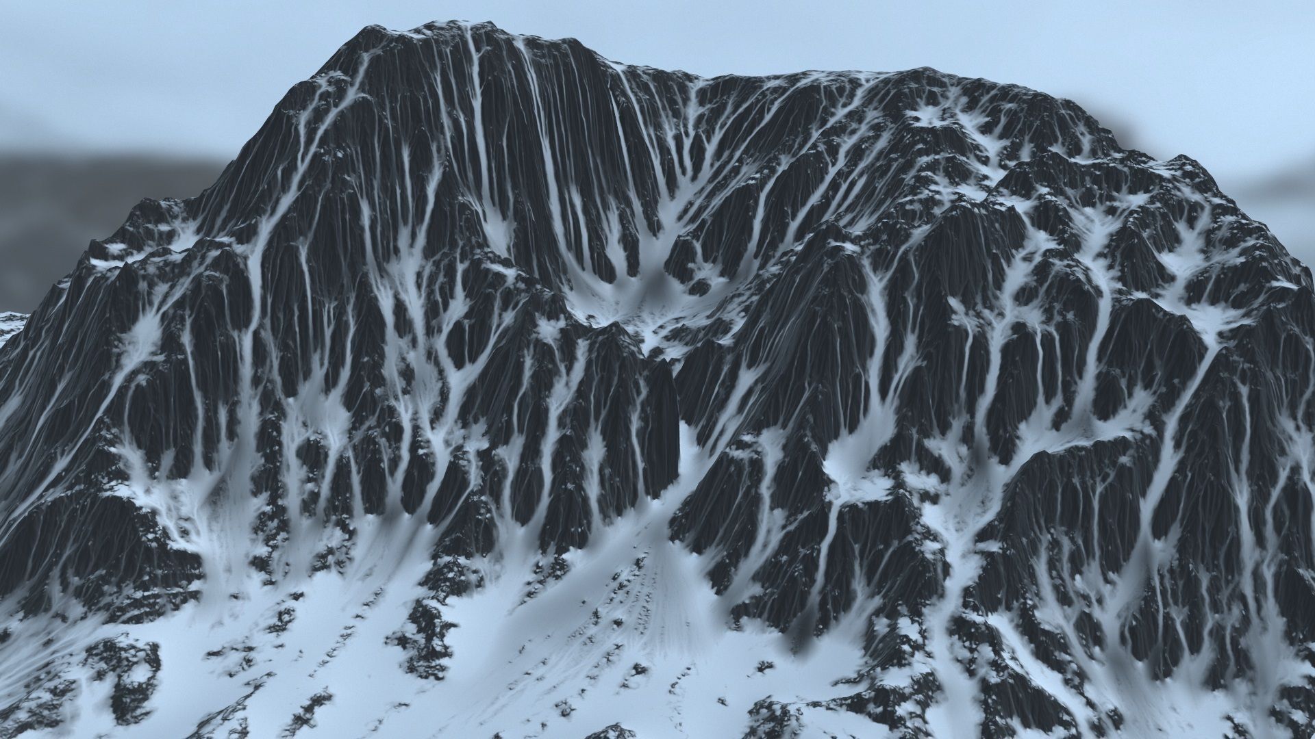 Snow  mountain 03 3D model_4