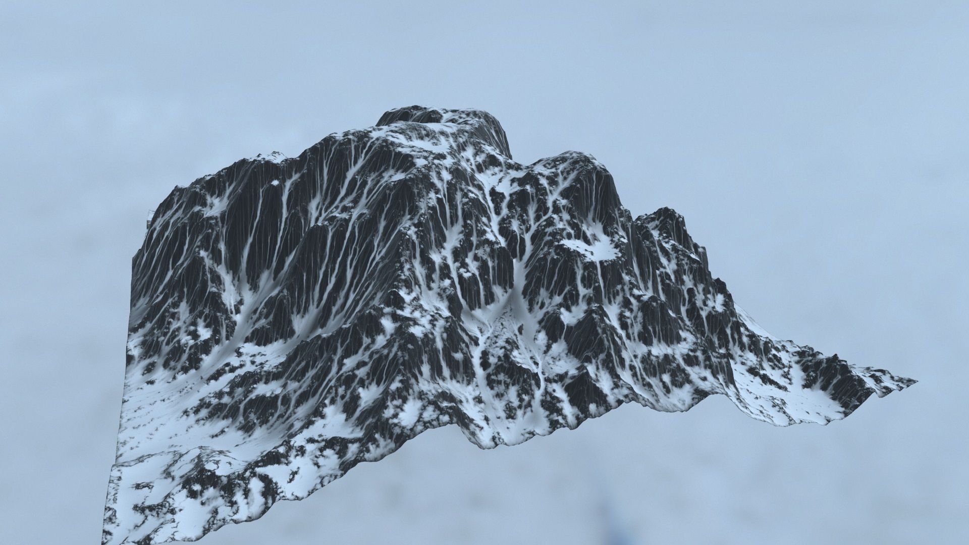 Snow  mountain 03 3D model_9