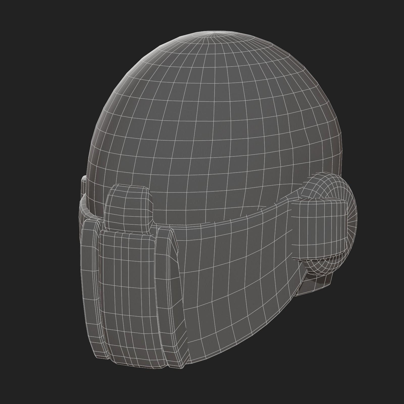 Gas mask respirator scifi futuristic 3d model  Low-poly 3D model_11