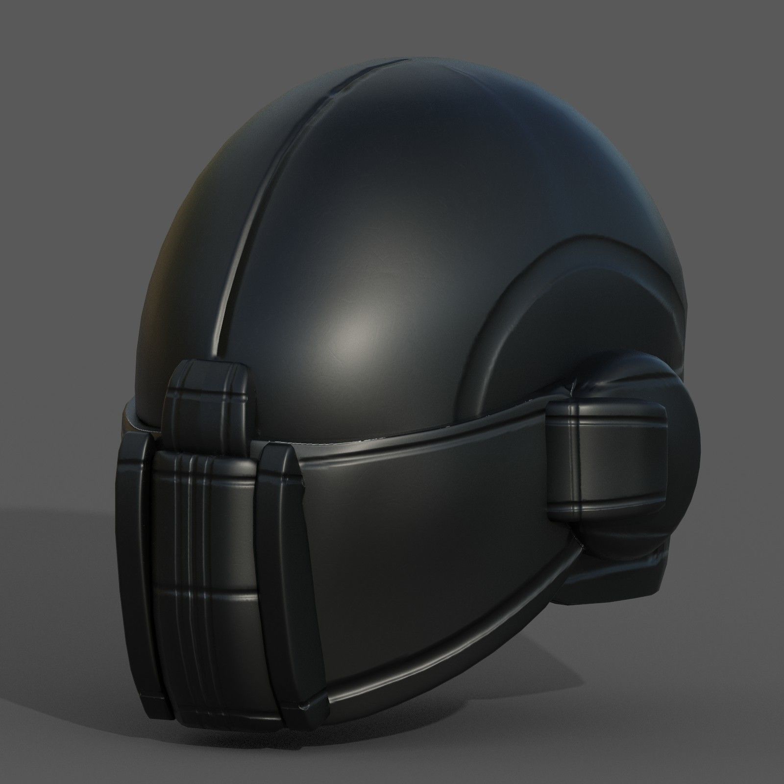 Gas mask respirator scifi futuristic 3d model  Low-poly 3D model_3