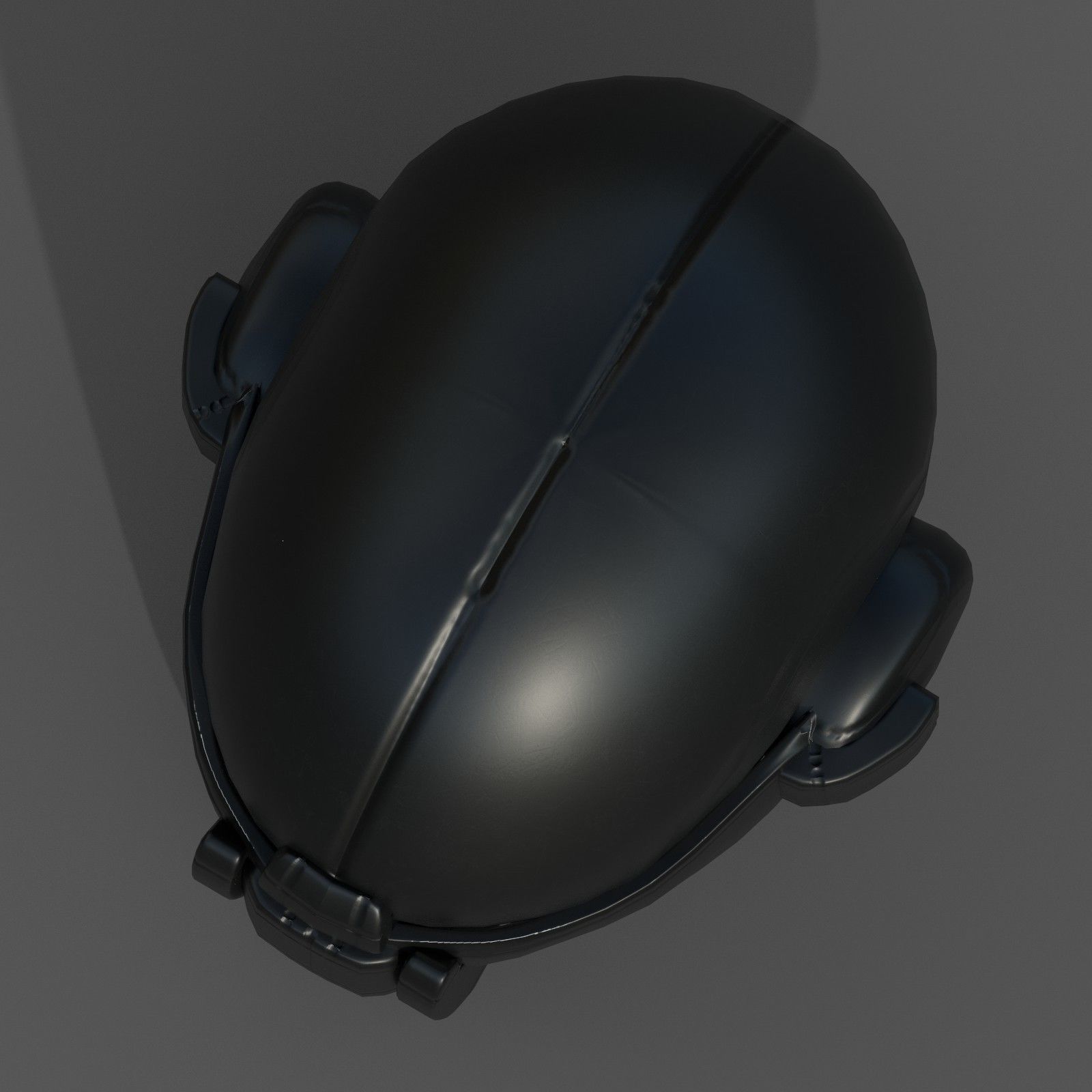 Gas mask respirator scifi futuristic 3d model  Low-poly 3D model_8