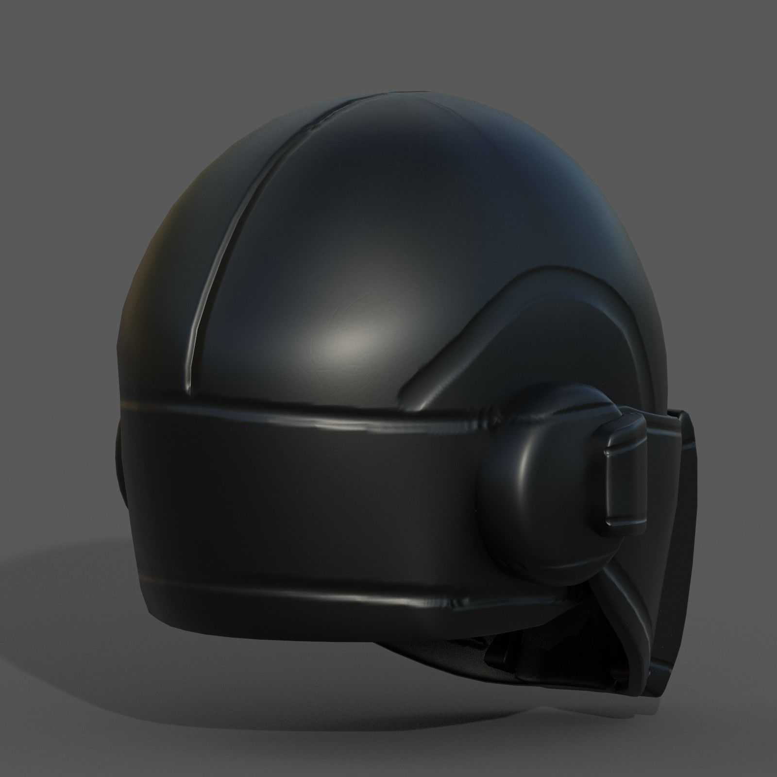 Gas mask respirator scifi futuristic 3d model  Low-poly 3D model_2