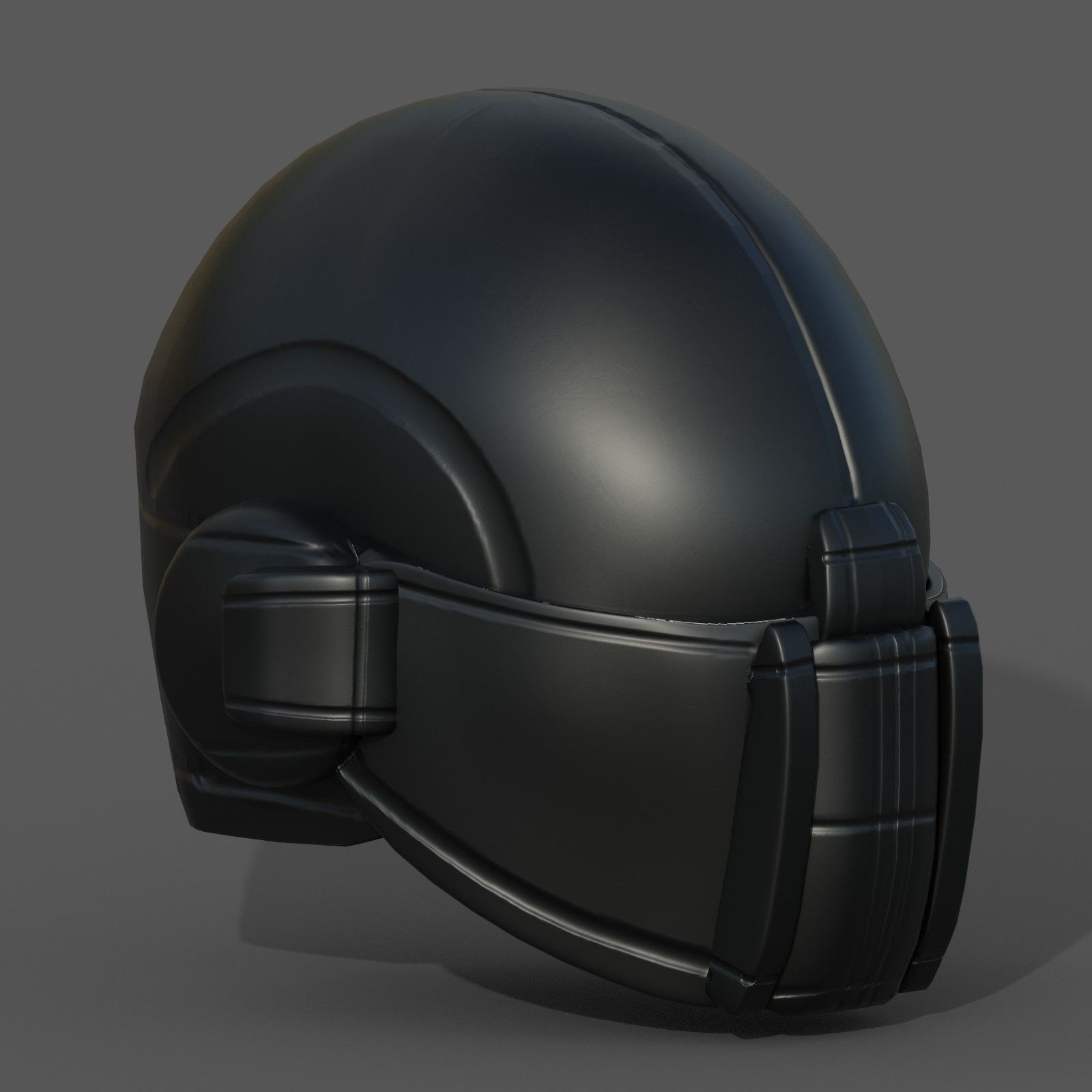 Gas mask respirator scifi futuristic 3d model  Low-poly 3D model_9