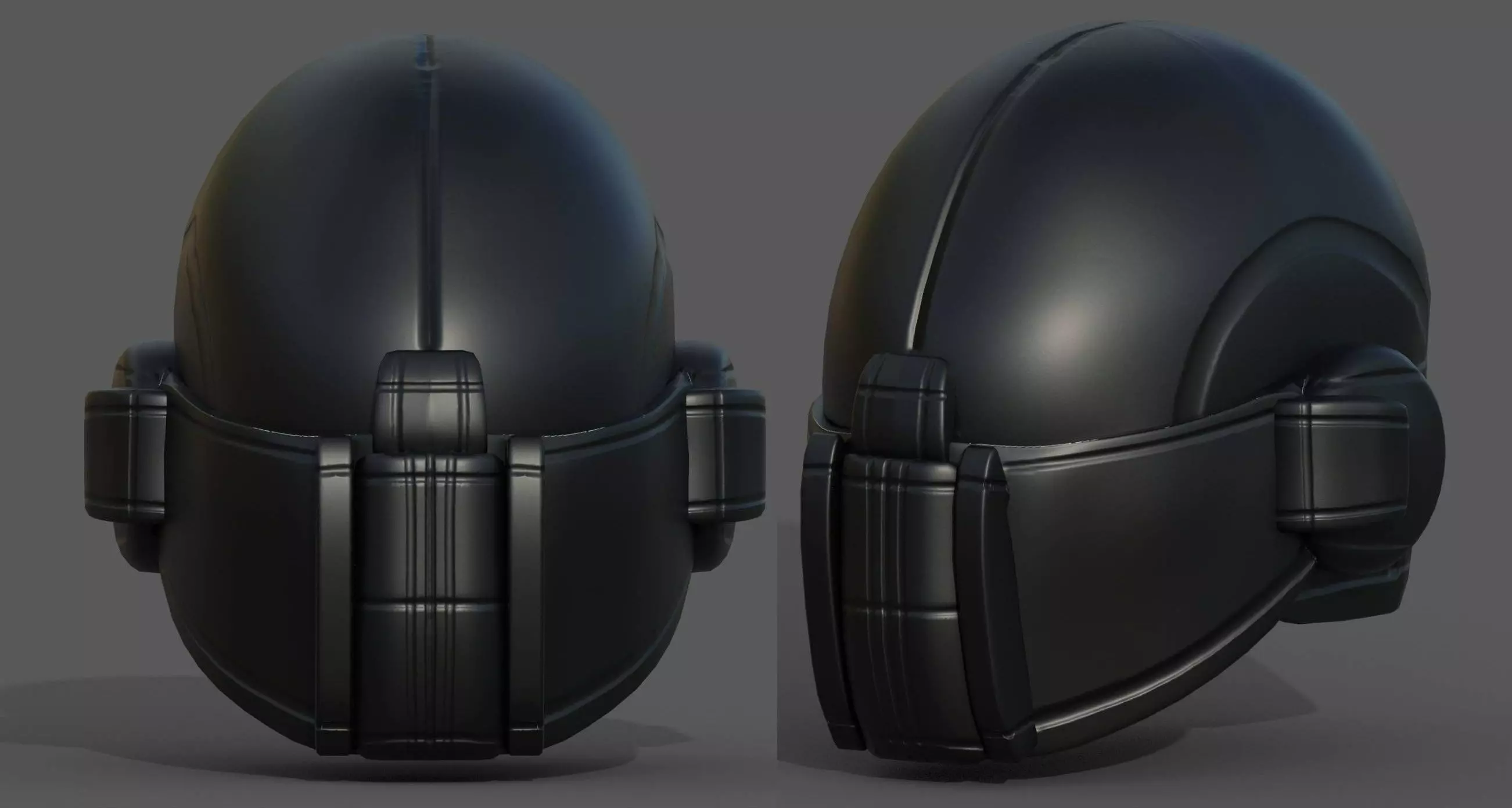 Gas mask respirator scifi futuristic 3d model  Low-poly 3D model_0