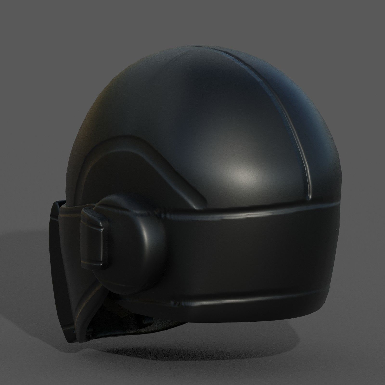 Gas mask respirator scifi futuristic 3d model  Low-poly 3D model_7
