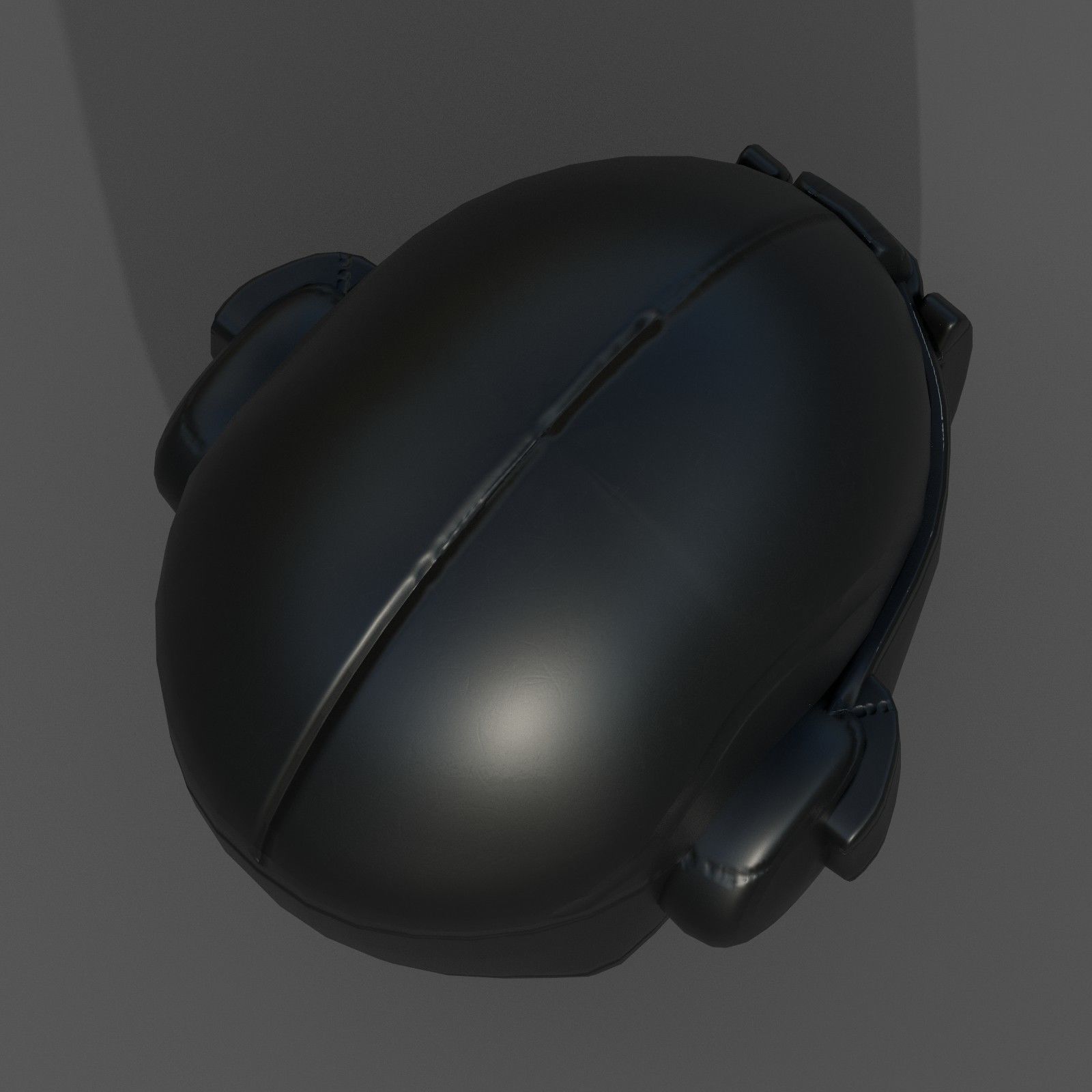 Gas mask respirator scifi futuristic 3d model  Low-poly 3D model_6