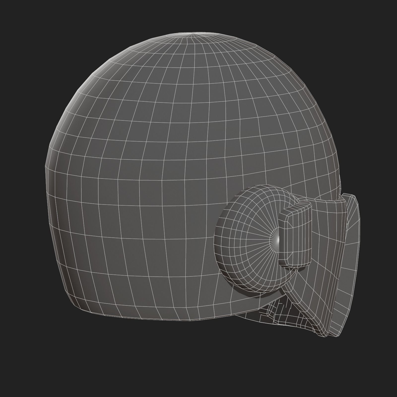 Gas mask respirator scifi futuristic 3d model  Low-poly 3D model_10