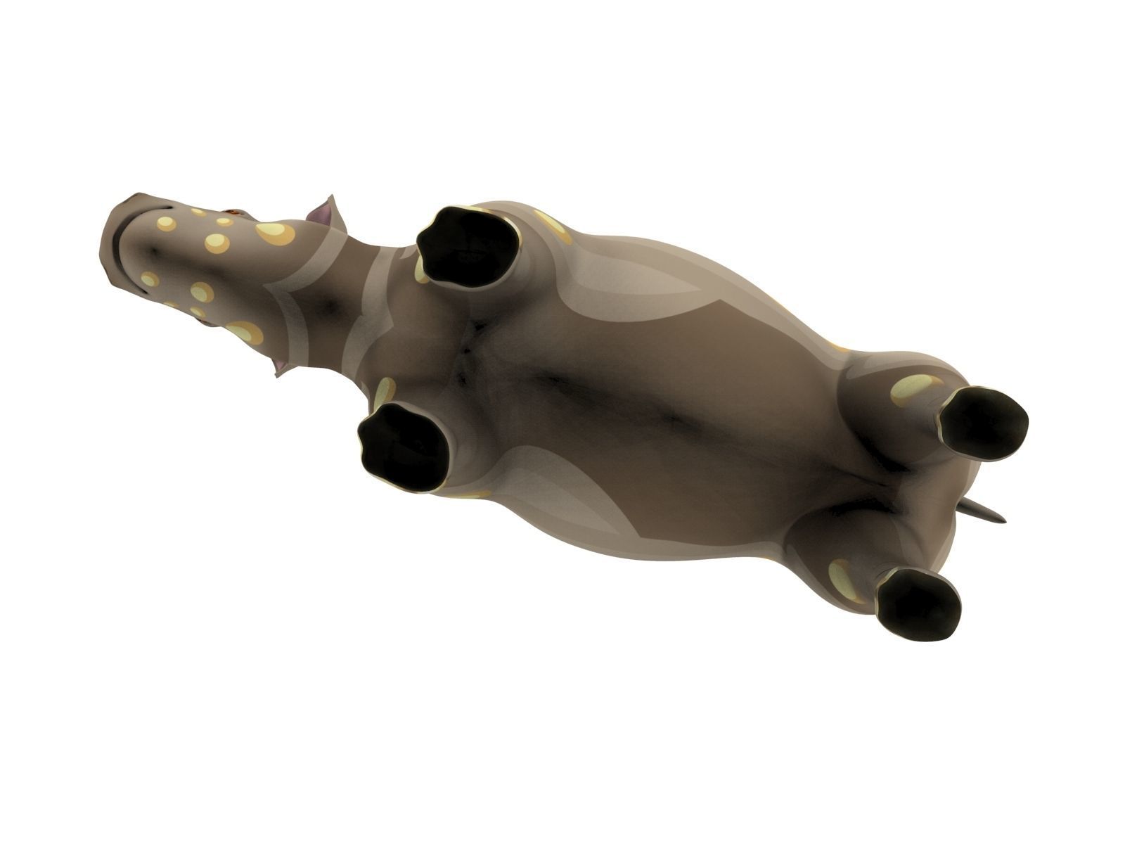 Cartoon Rhino Rigged and animated 3D Model Low-poly 3D model_10