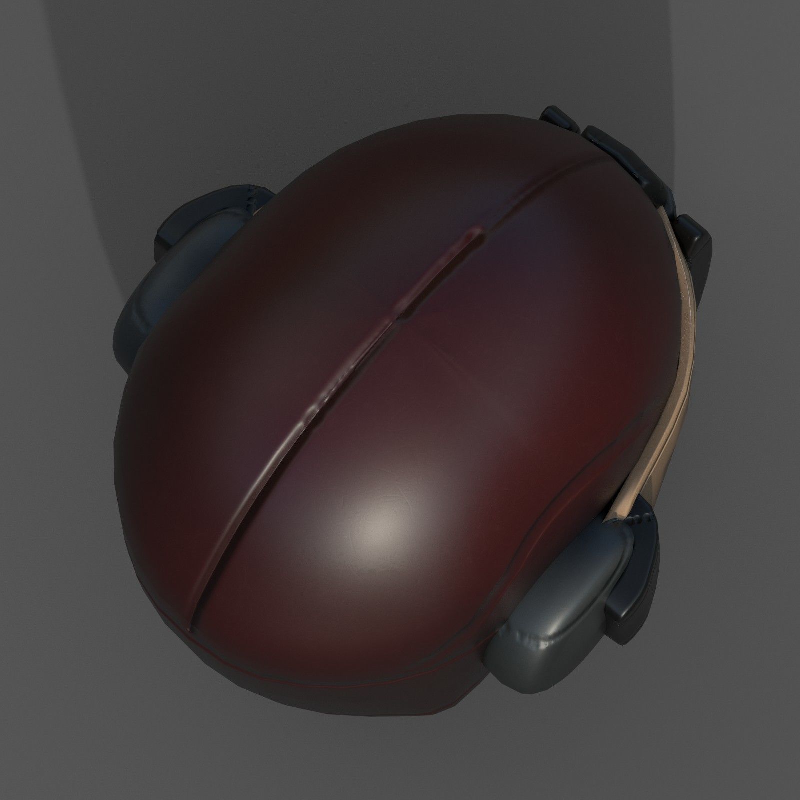 Helmet scifi military combat 3d model Low-poly 3D model_6