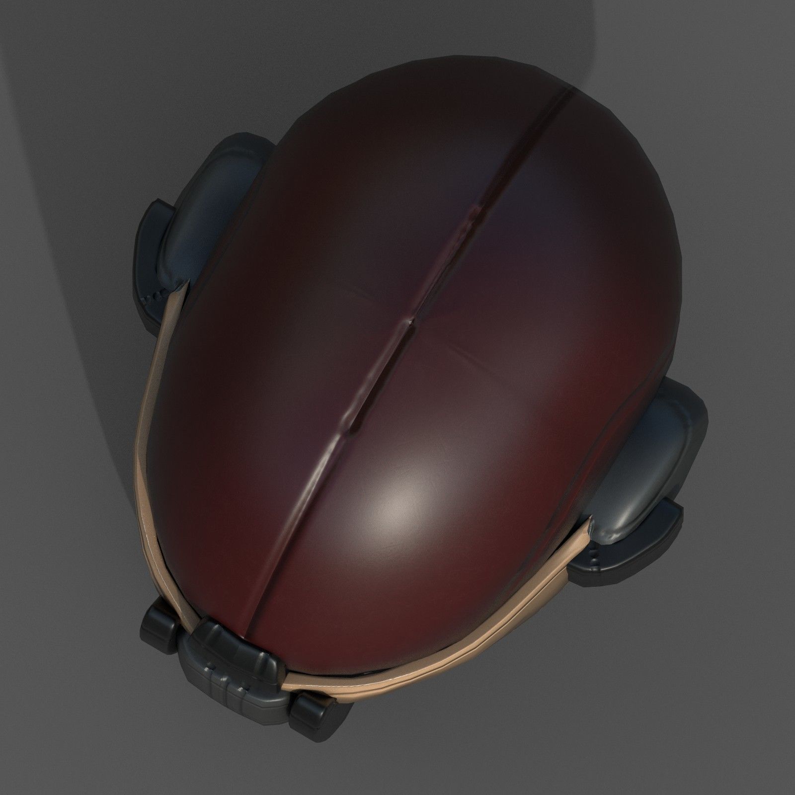 Helmet scifi military combat 3d model Low-poly 3D model_3