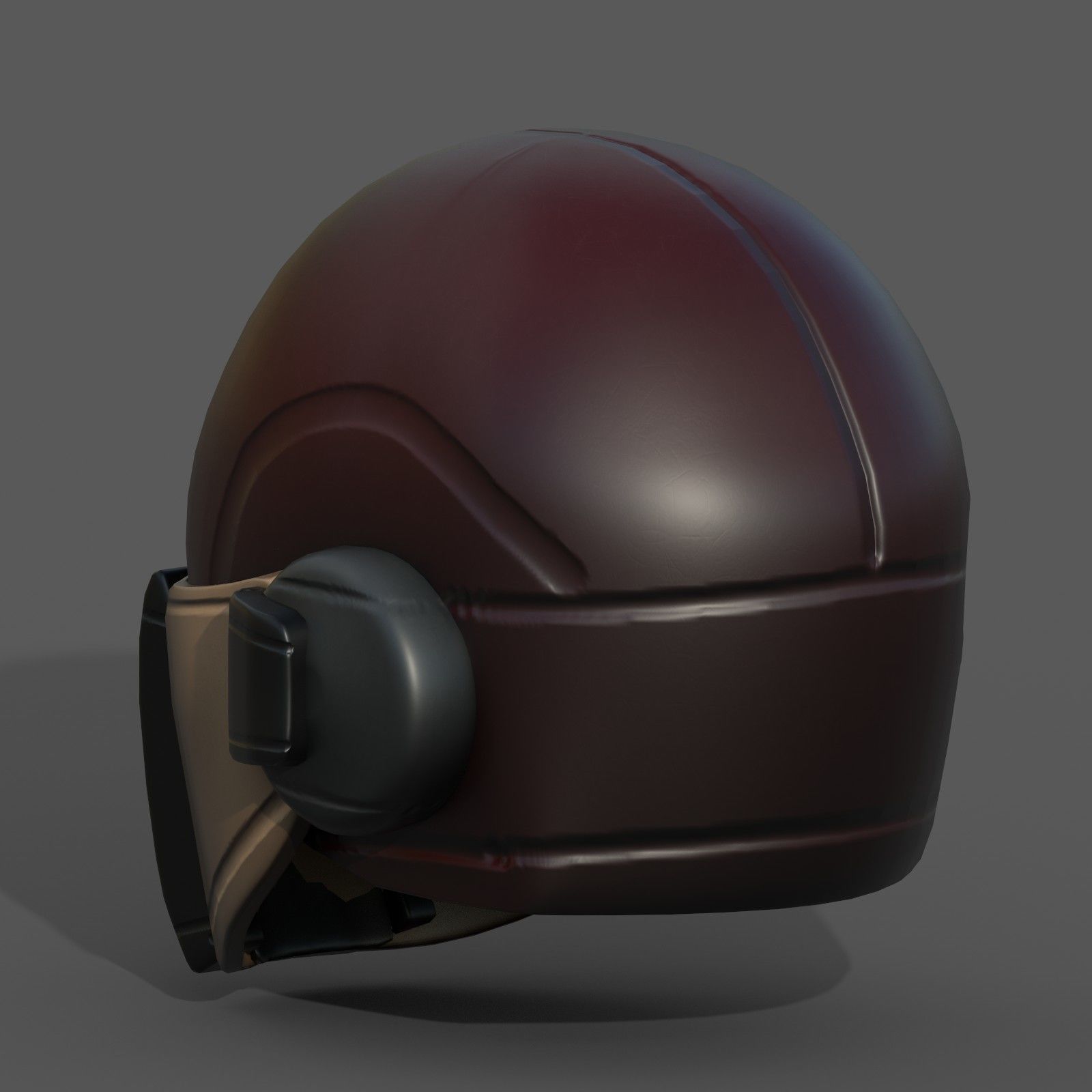 Helmet scifi military combat 3d model Low-poly 3D model_10
