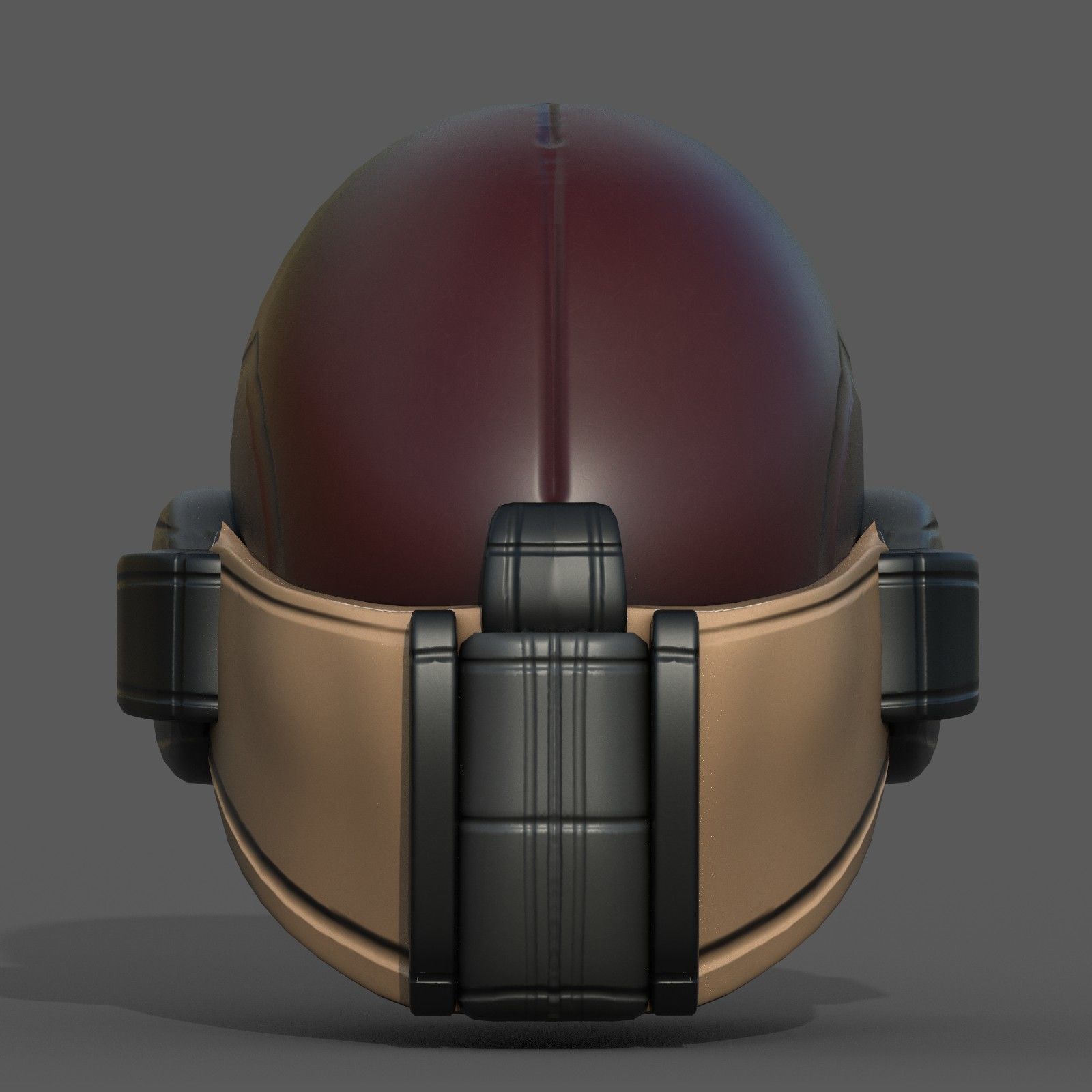 Helmet scifi military combat 3d model Low-poly 3D model_5