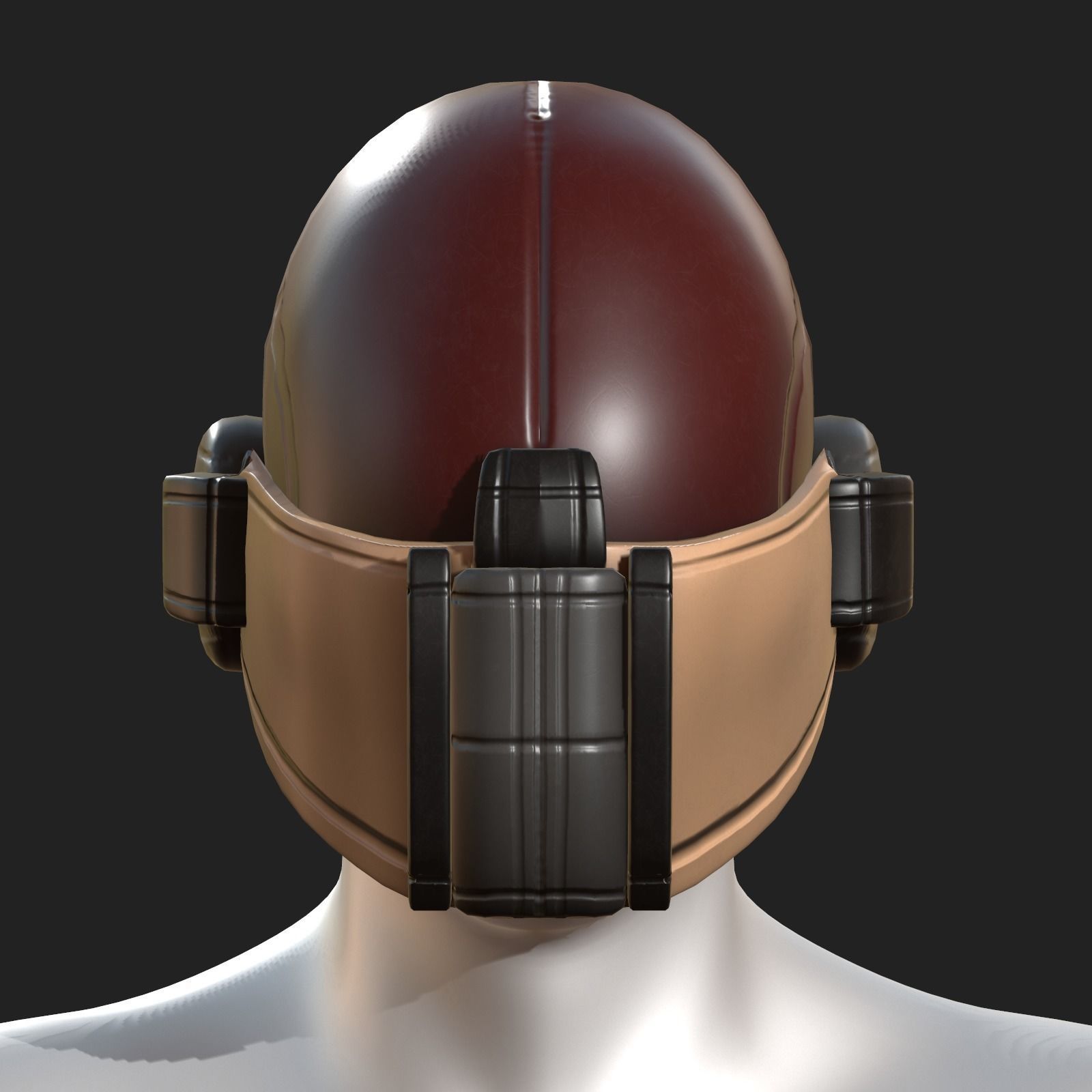 Helmet scifi military combat 3d model Low-poly 3D model_1