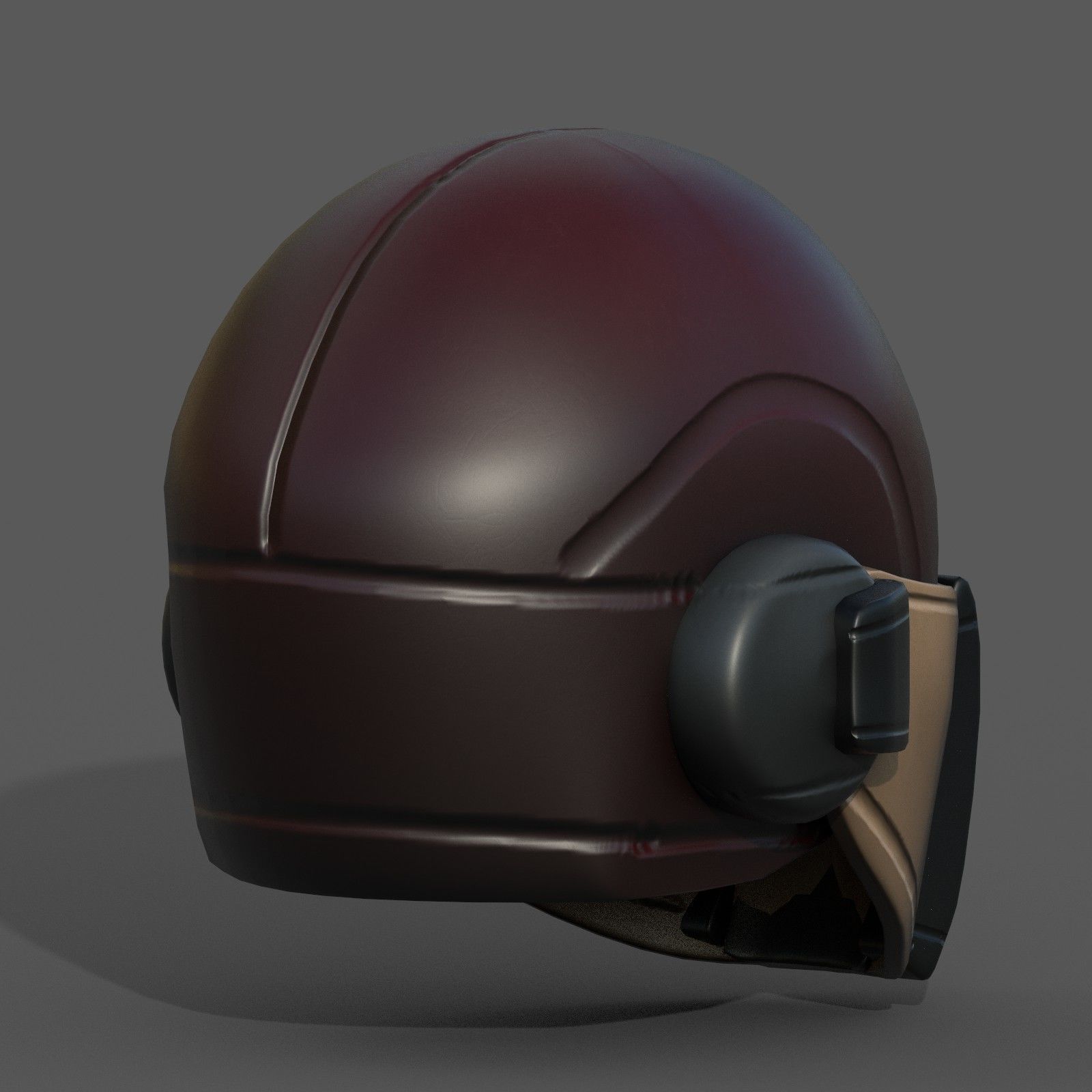 Helmet scifi military combat 3d model Low-poly 3D model_7