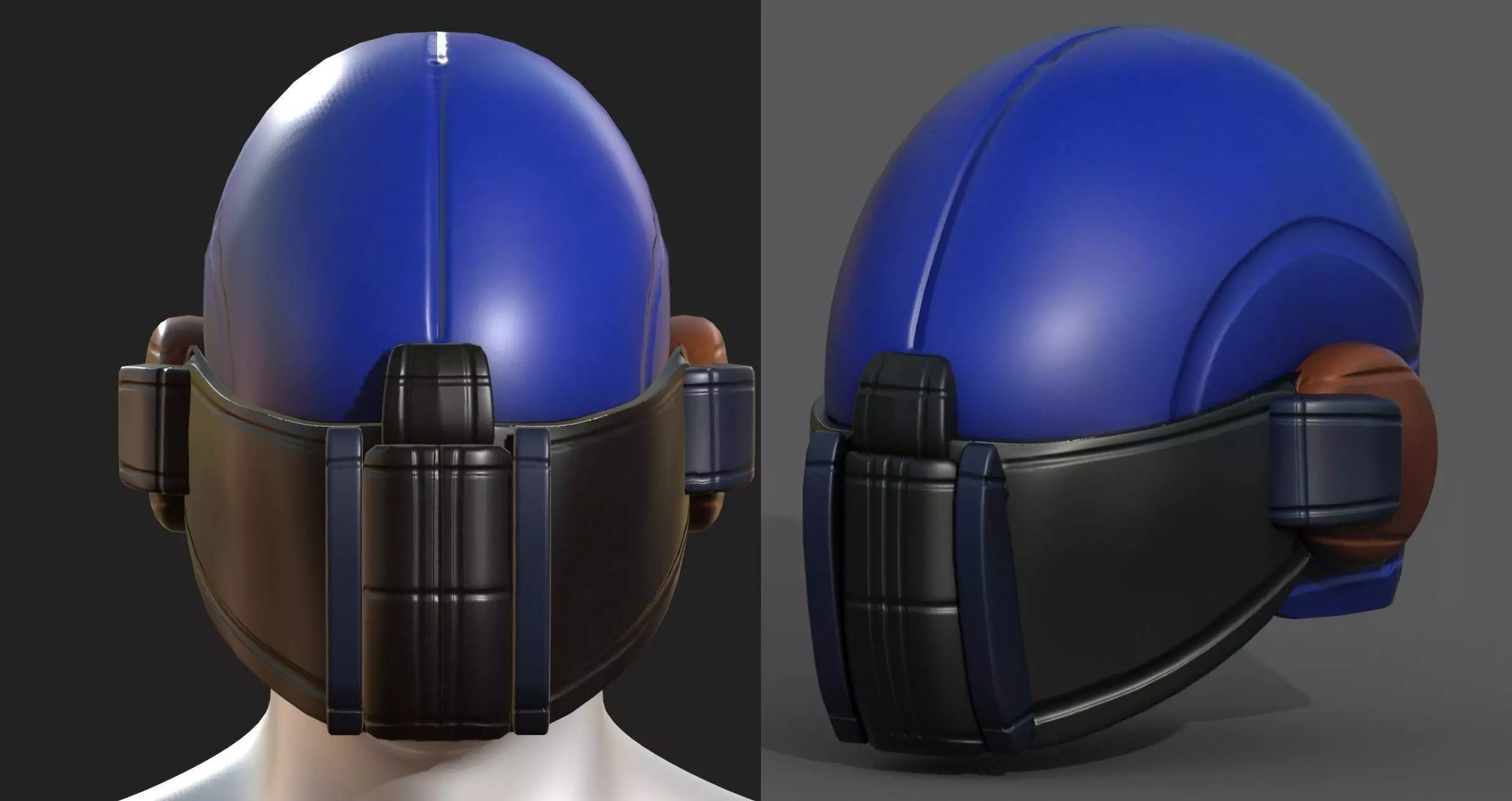 Helmet scifi military combat 3d model Low-poly 3D model_0