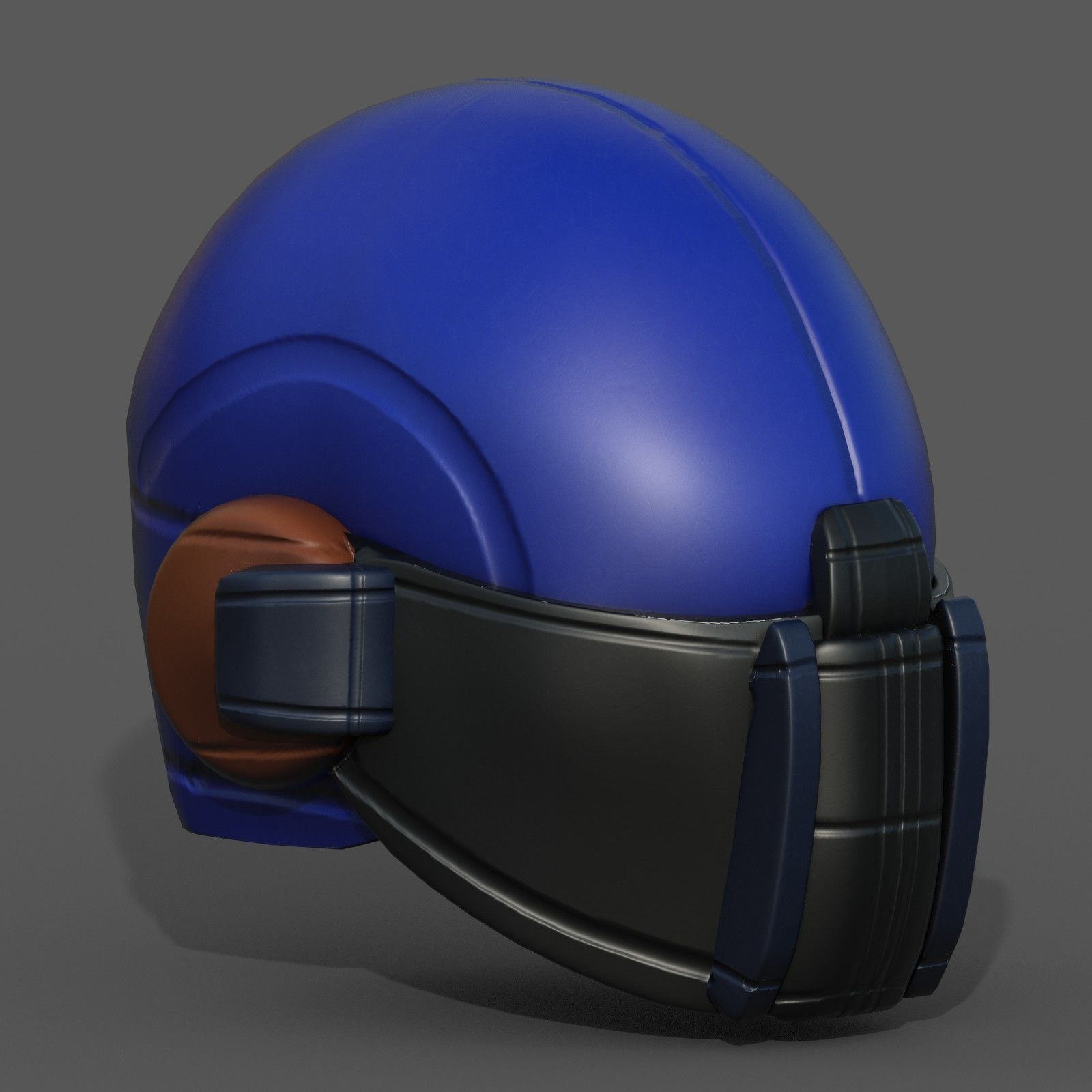 Helmet scifi military combat 3d model Low-poly 3D model_8