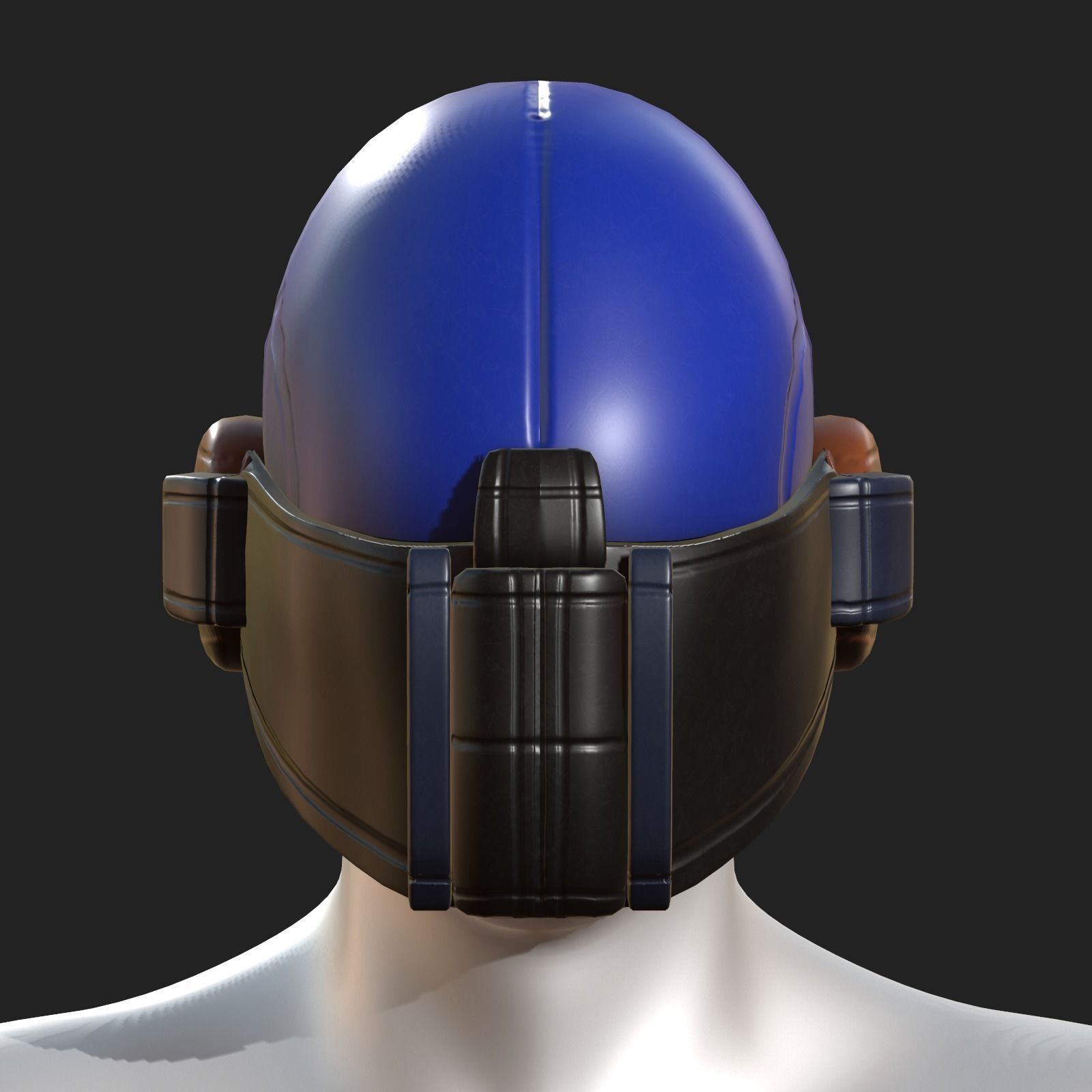 Helmet scifi military combat 3d model Low-poly 3D model_6