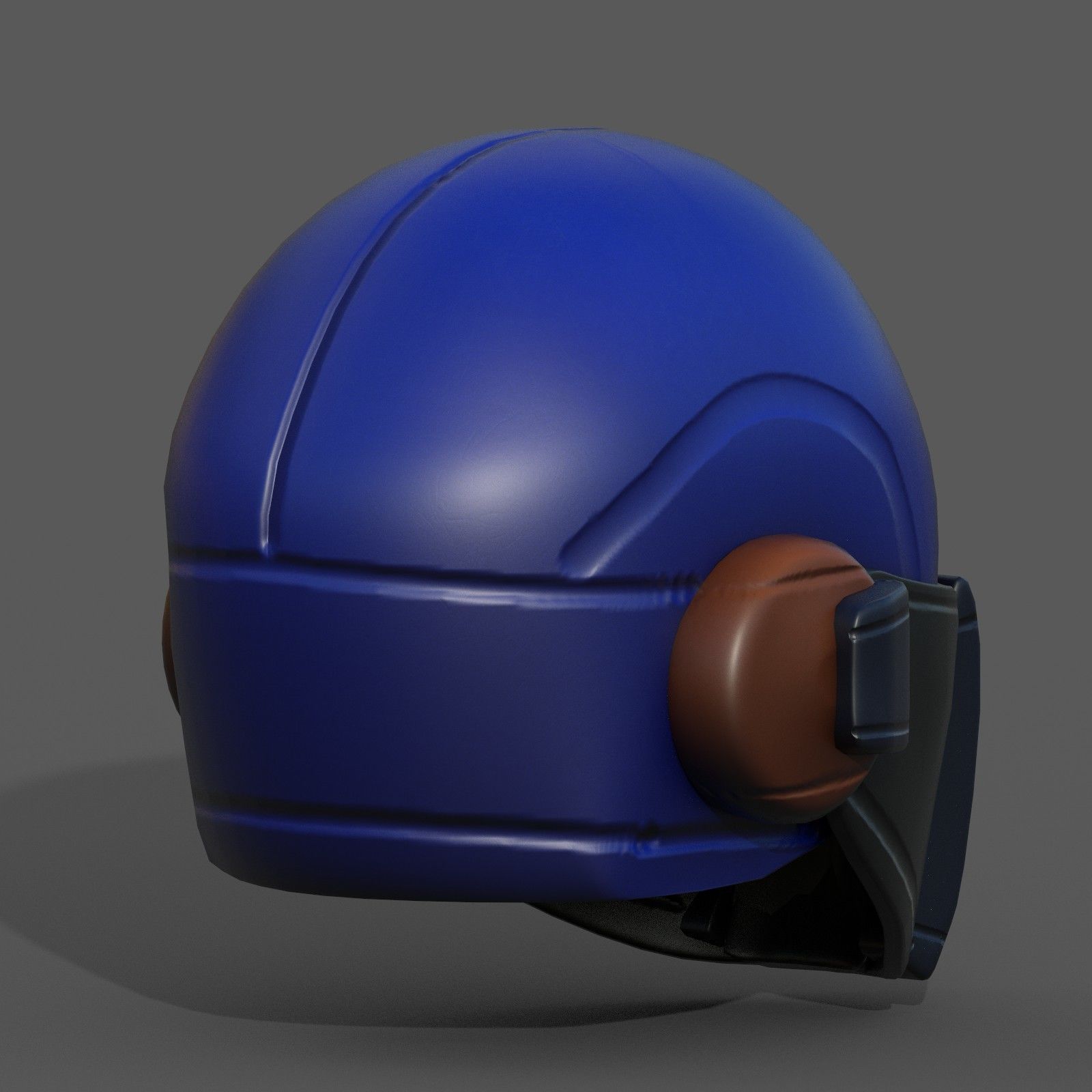 Helmet scifi military combat 3d model Low-poly 3D model_7