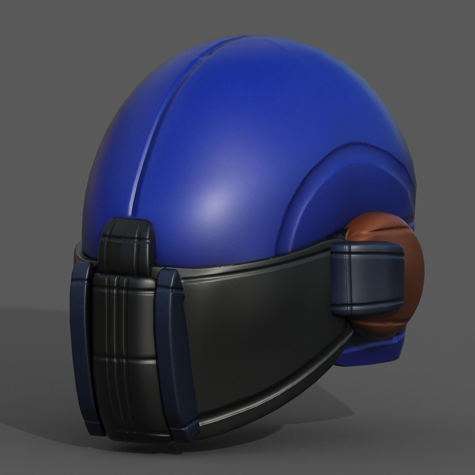 Helmet scifi military combat 3d model Low-poly 3D model_2