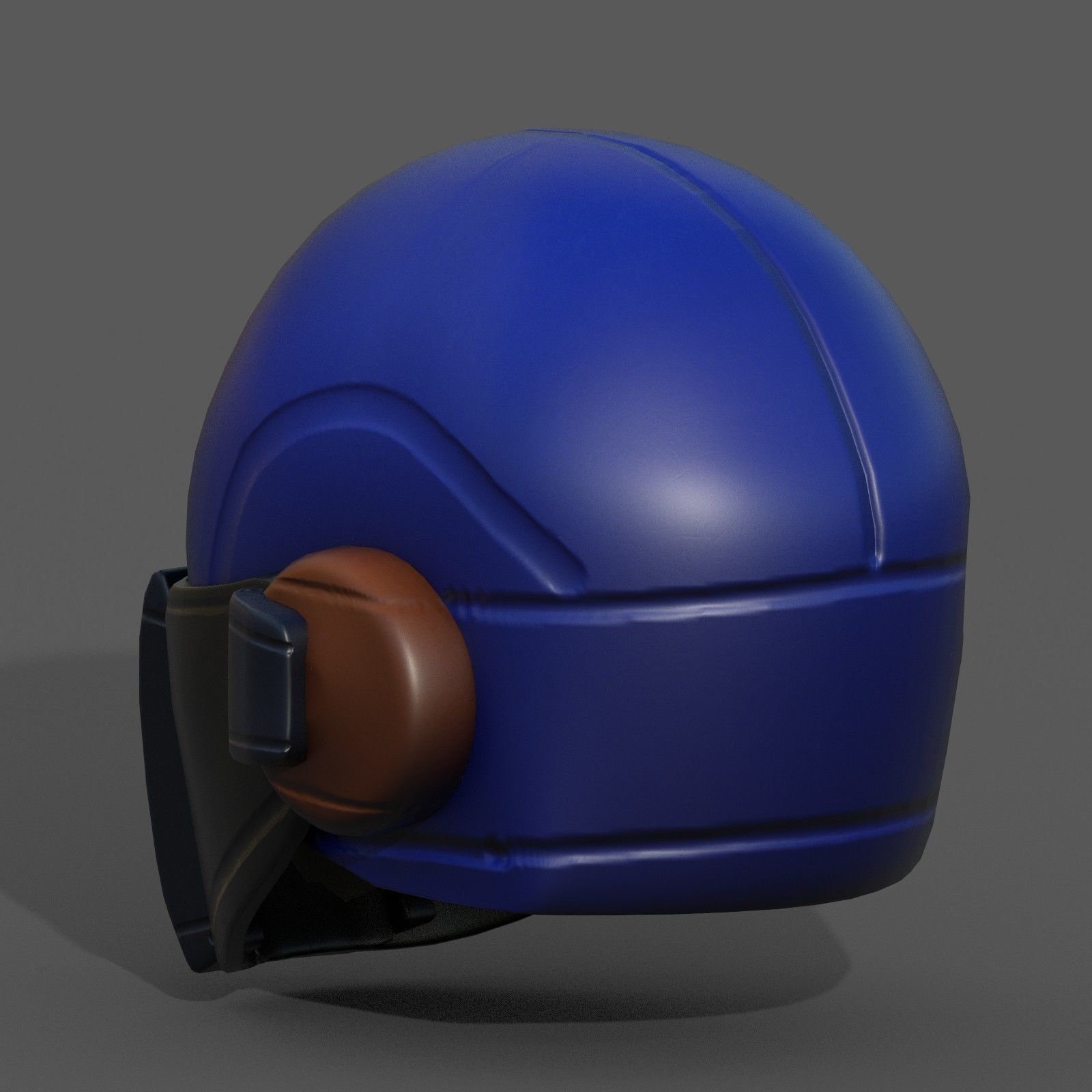 Helmet scifi military combat 3d model Low-poly 3D model_3