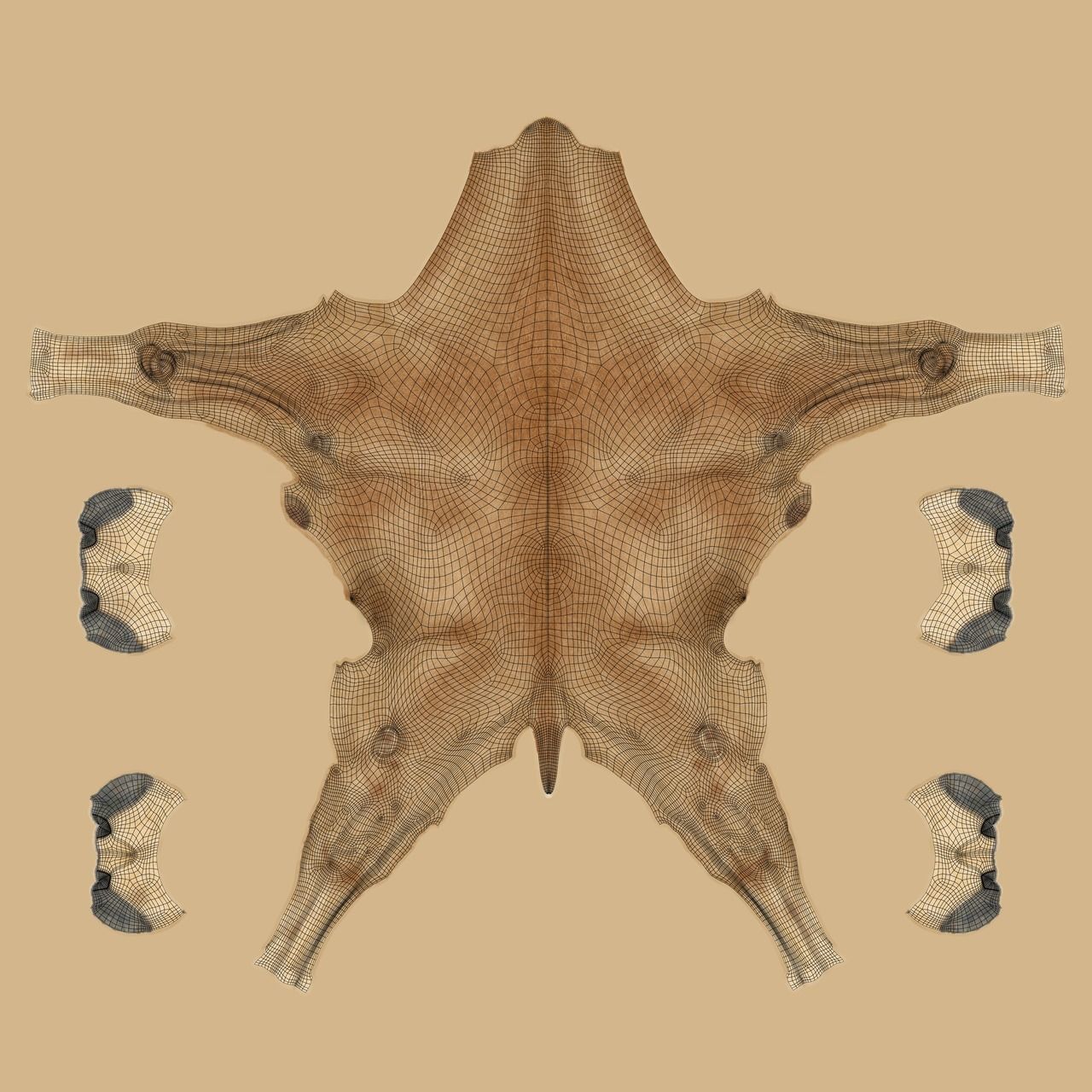 Camel Adult and Baby Fur  3D model_7