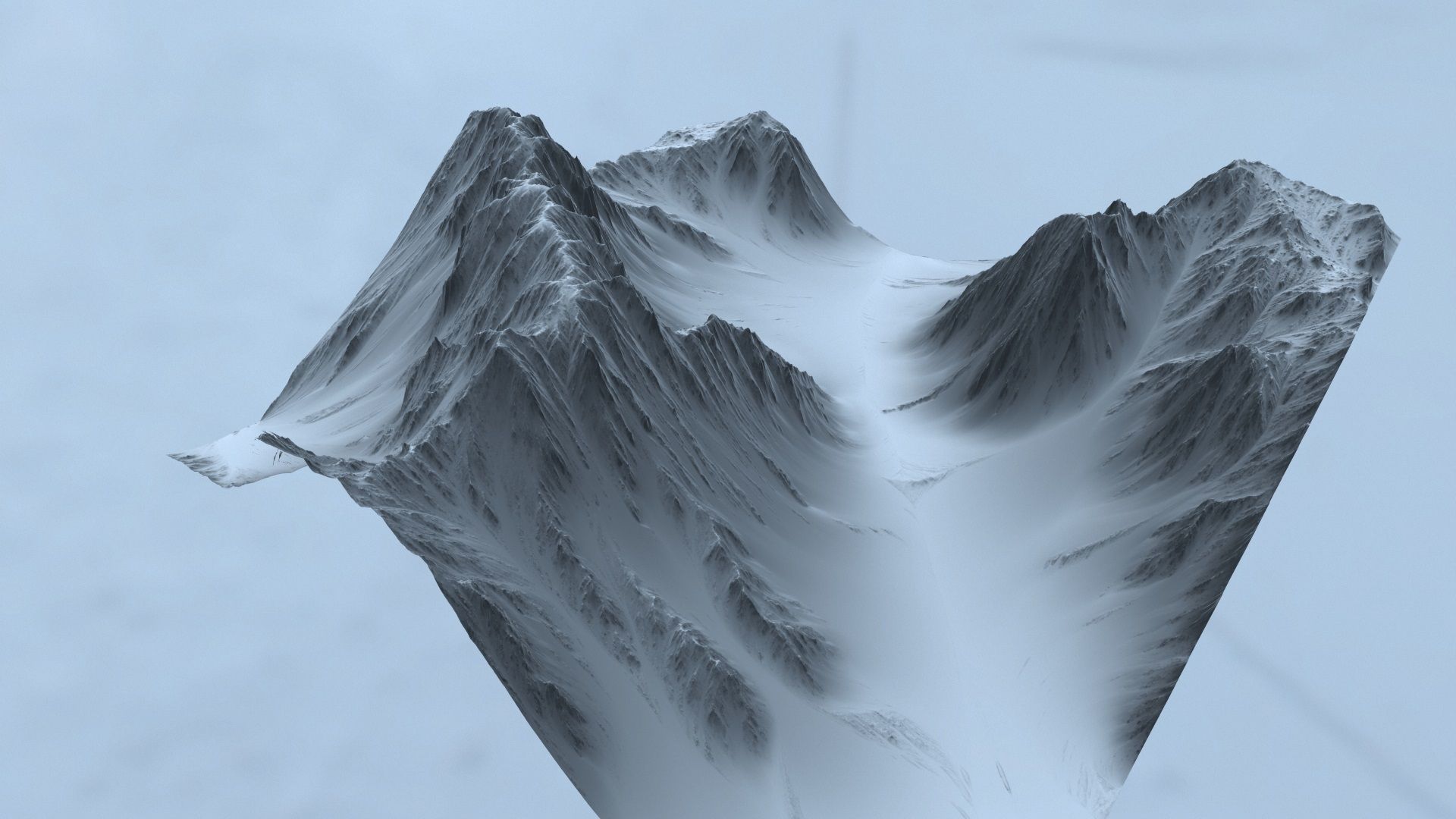 Snow  mountain 04 3D model_18