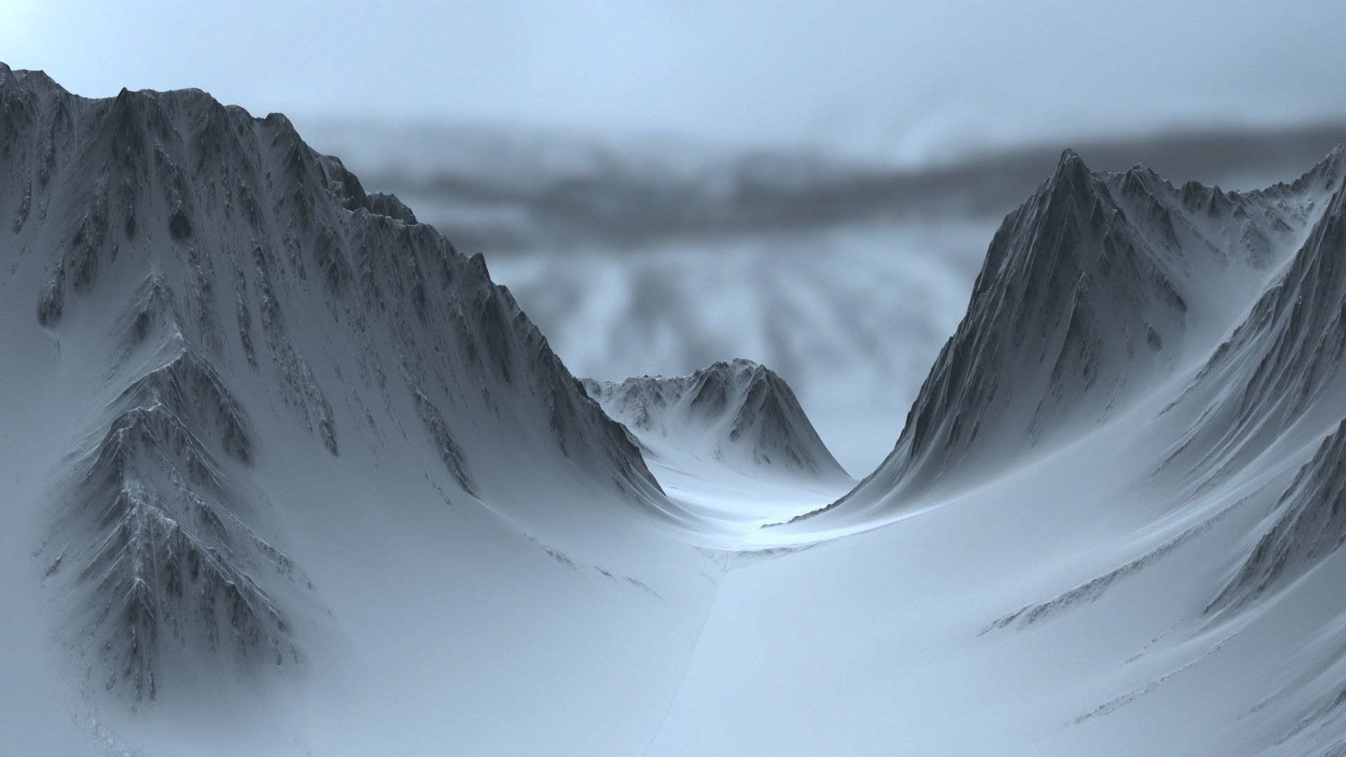 Snow  mountain 04 3D model_20