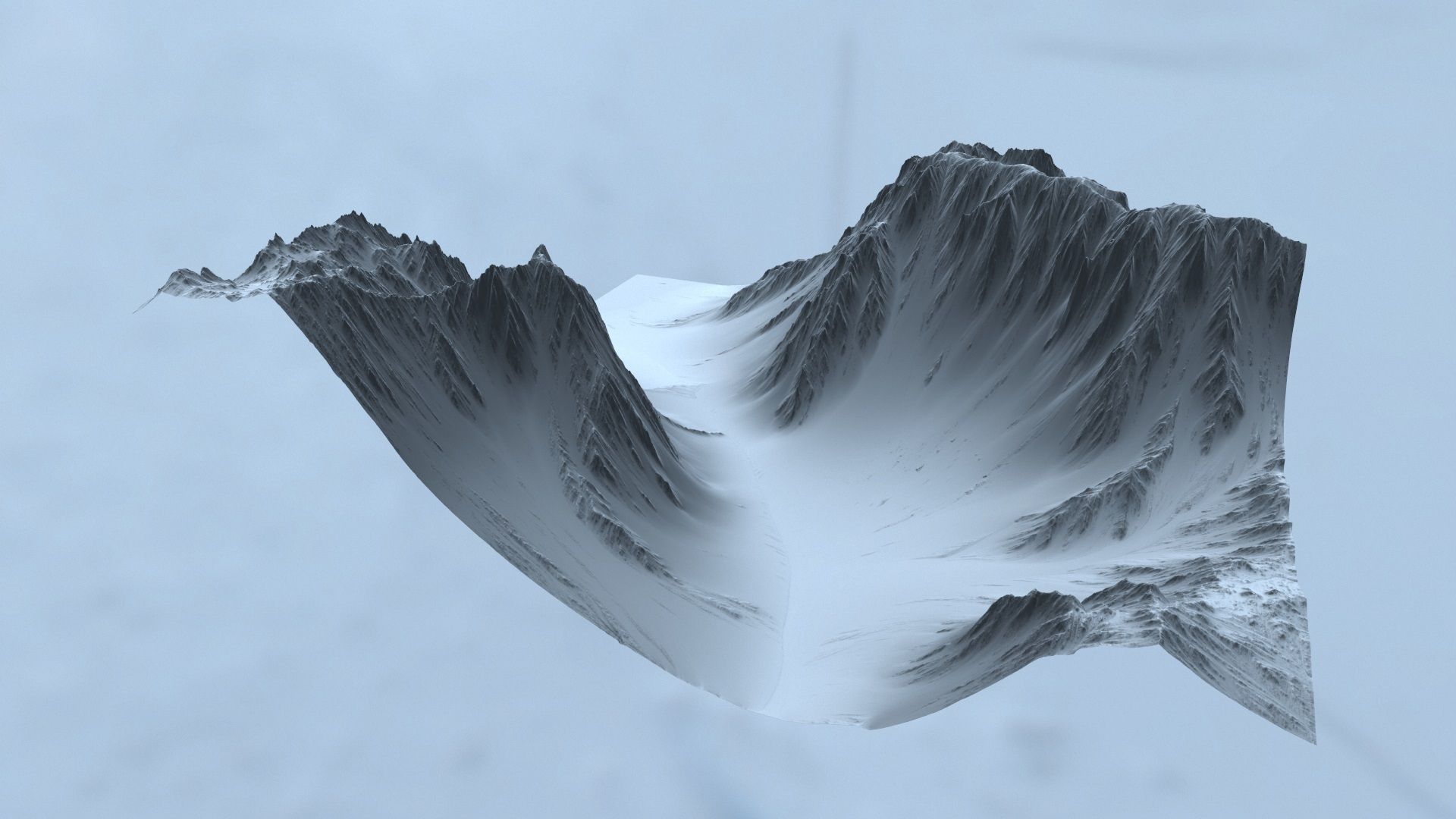 Snow  mountain 04 3D model_19