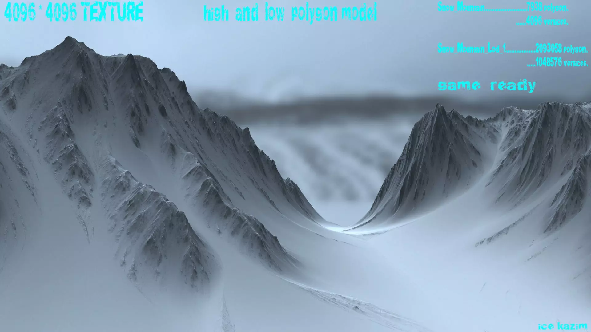 Snow  mountain 04 3D model_0