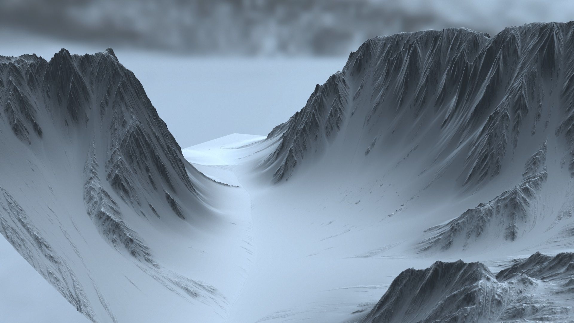 Snow  mountain 04 3D model_4