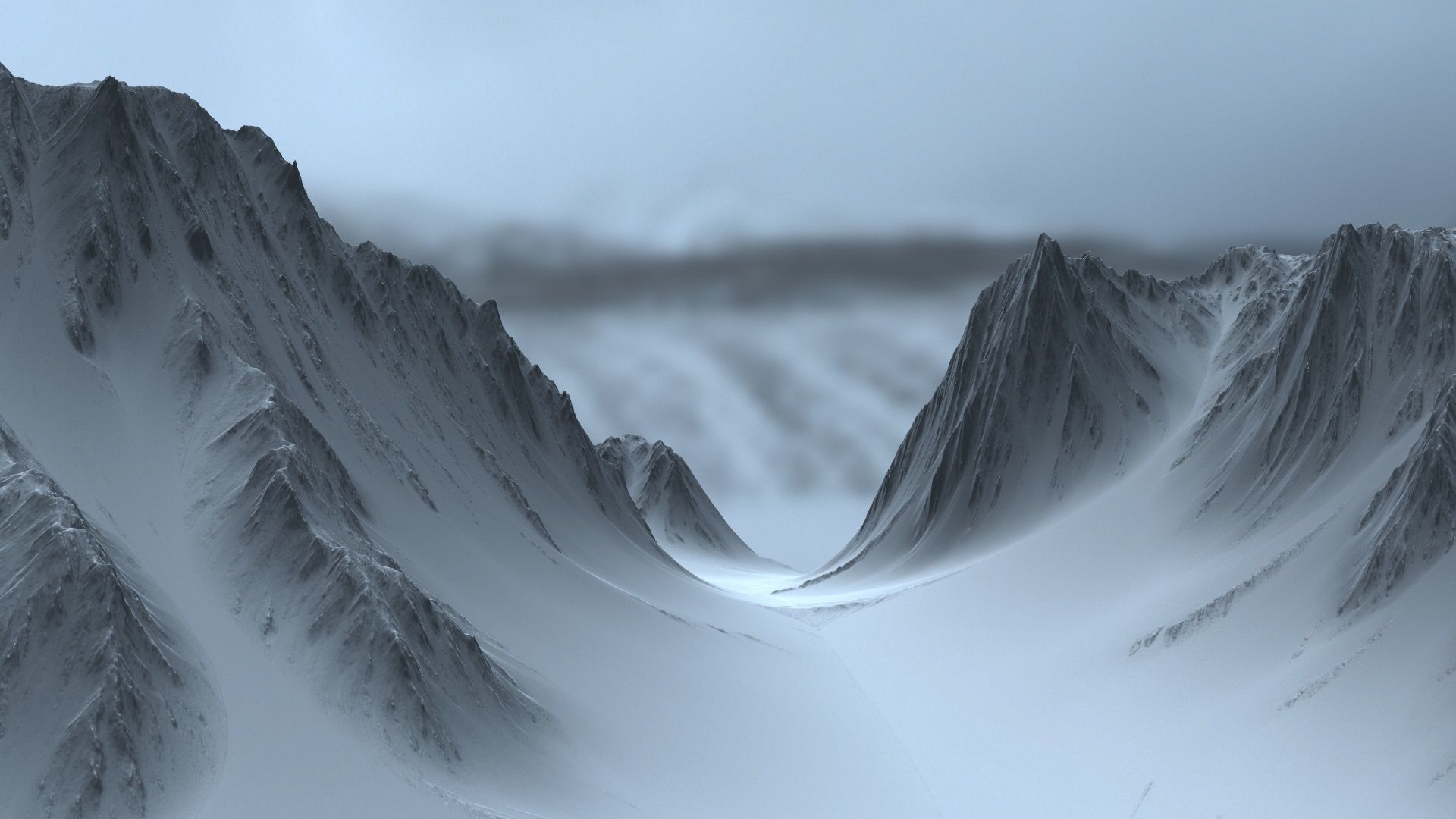 Snow  mountain 04 3D model_13