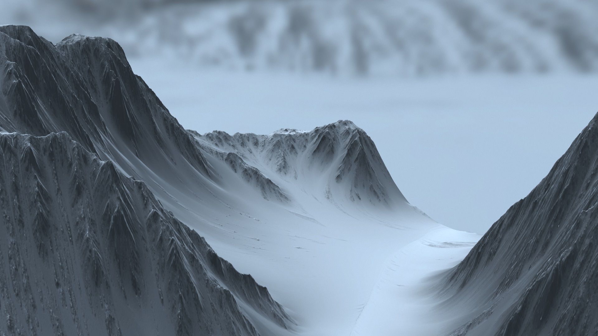 Snow  mountain 04 3D model_5