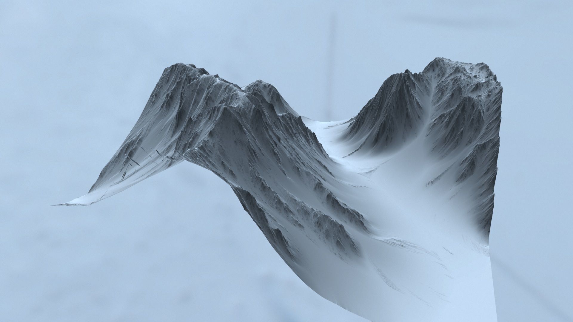 Snow  mountain 04 3D model_11
