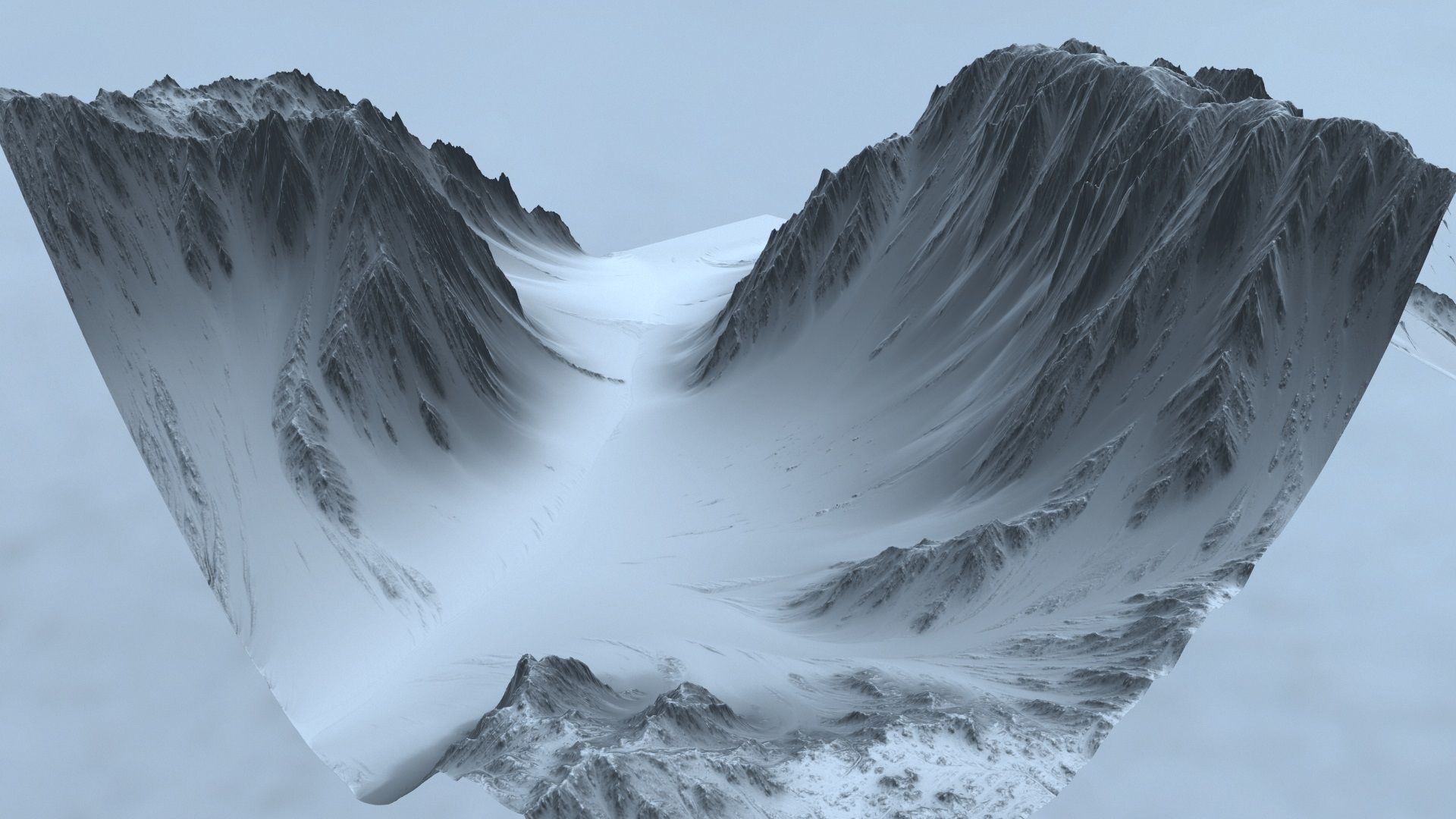 Snow  mountain 04 3D model_6