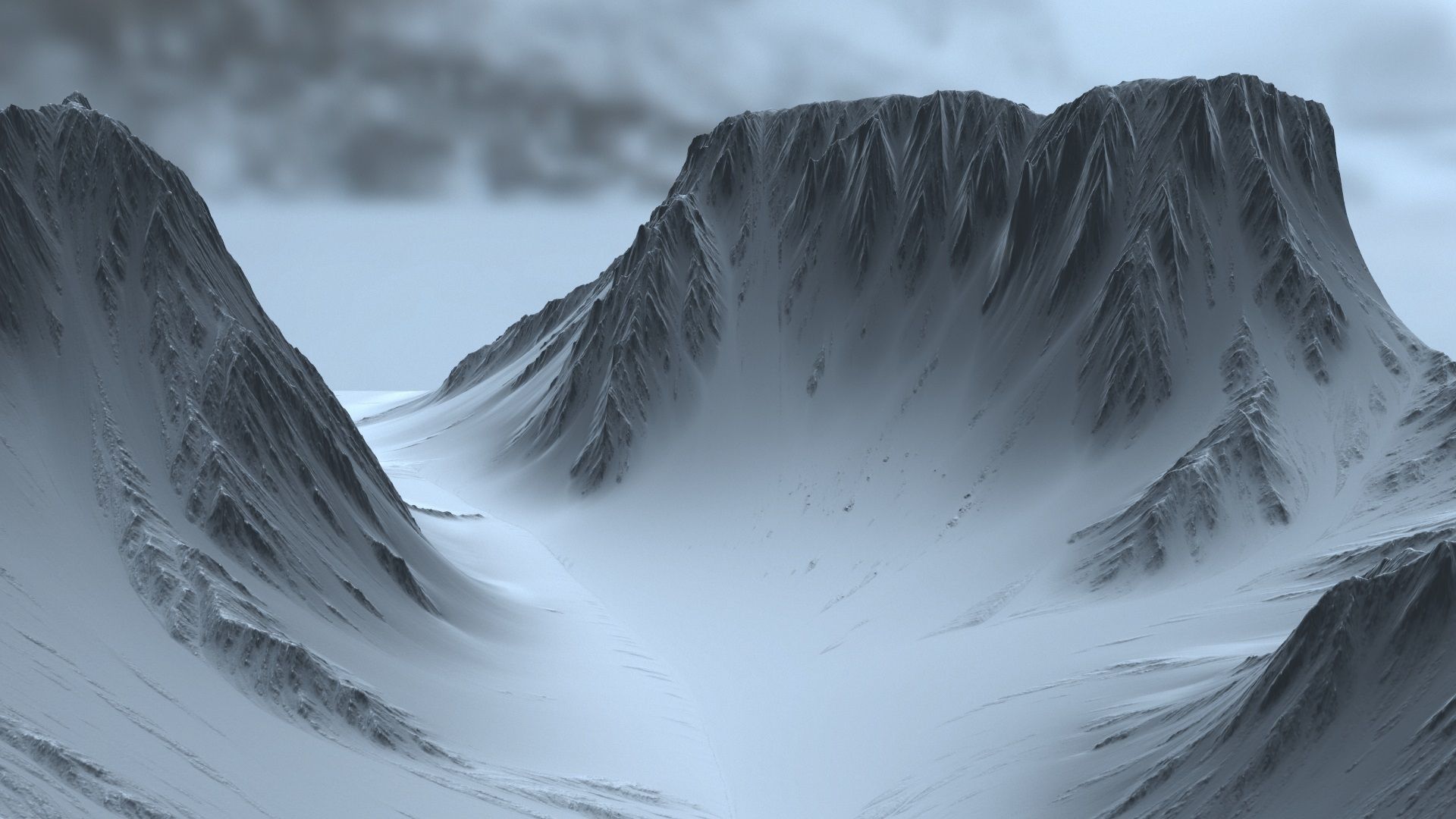 Snow  mountain 04 3D model_3