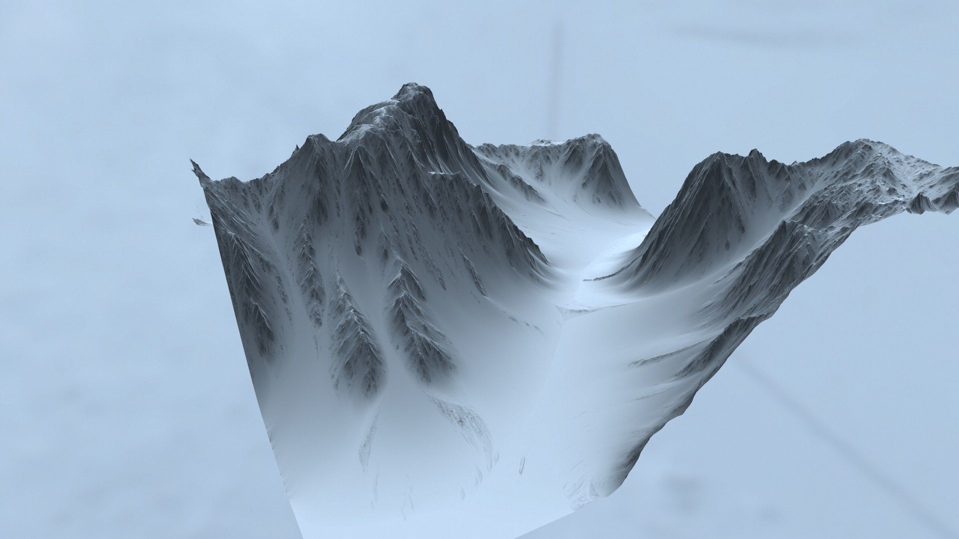 Snow  mountain 04 3D model_14